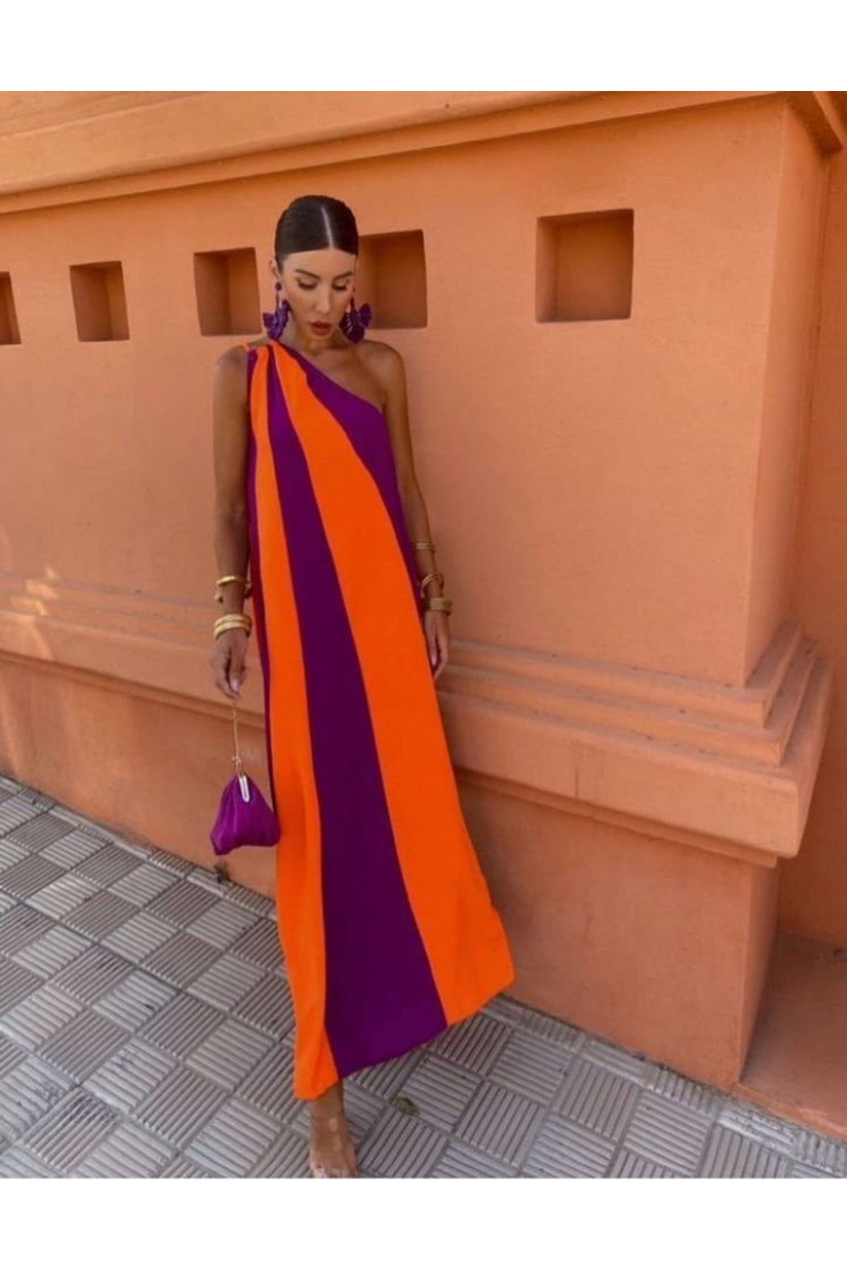 ÇİFT RENKLİ ELBİSE