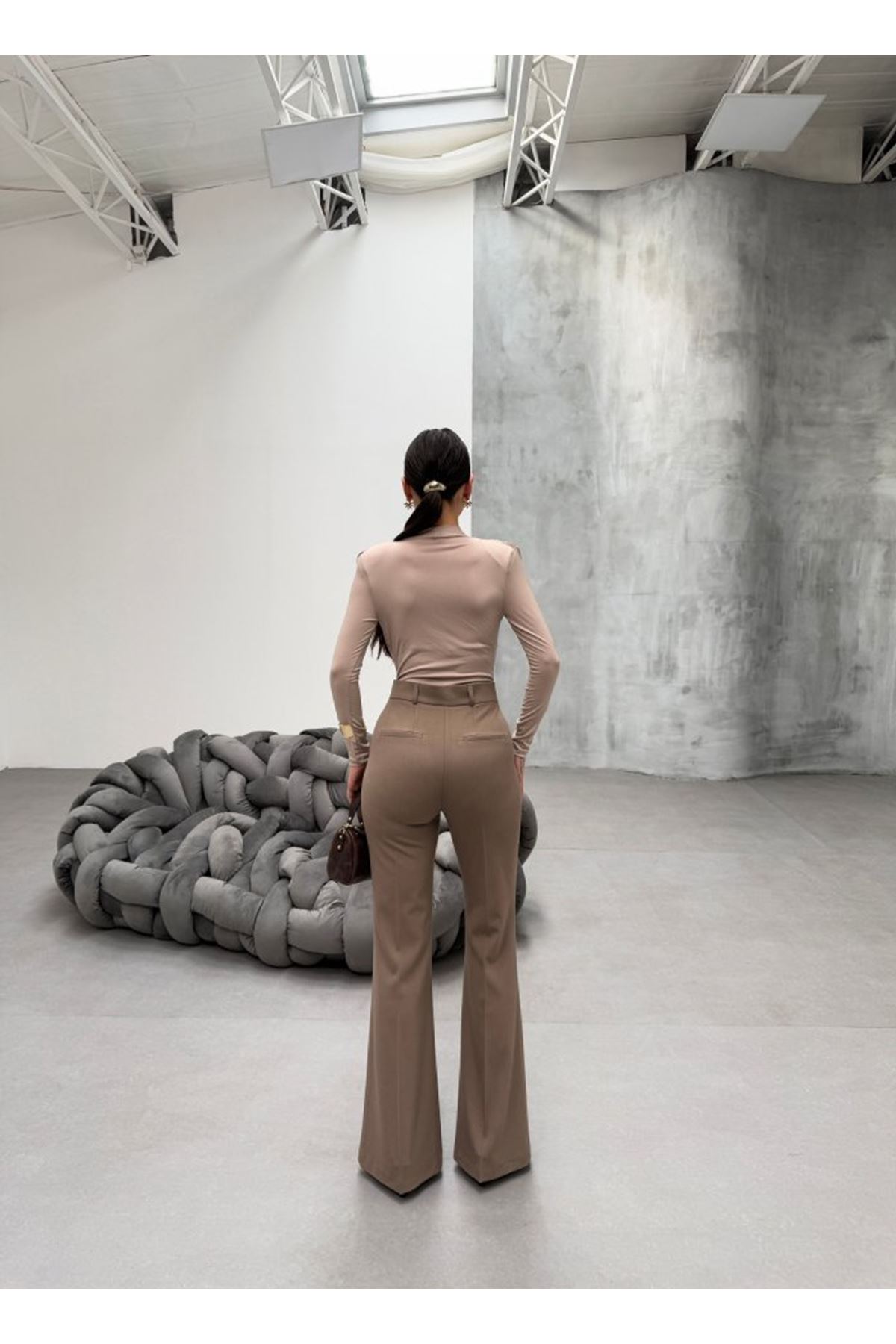 230 Gr Poly Viscose Full Lycra İspanyol Paça Pantolon