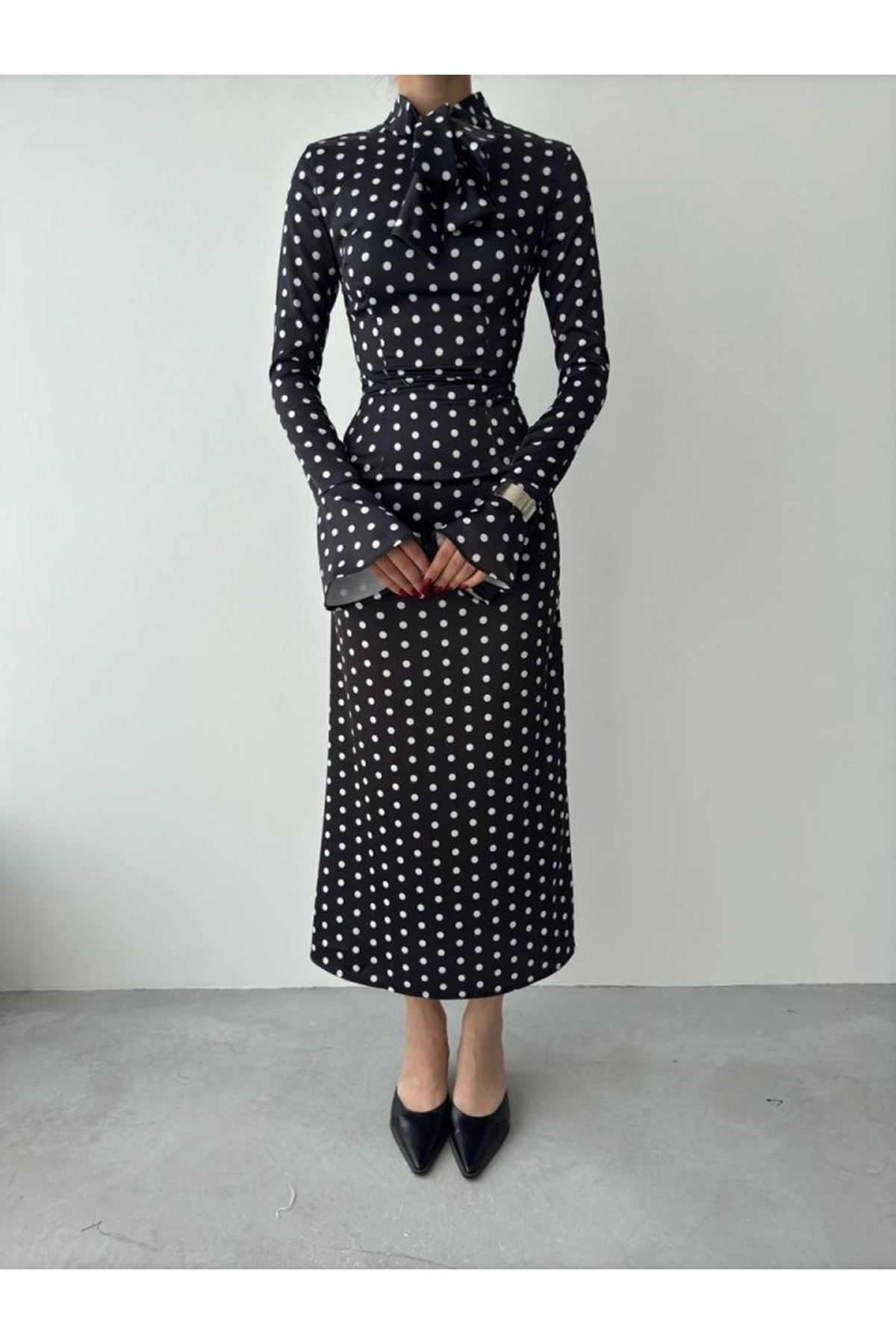 Potenza Puantiyeli Elbise