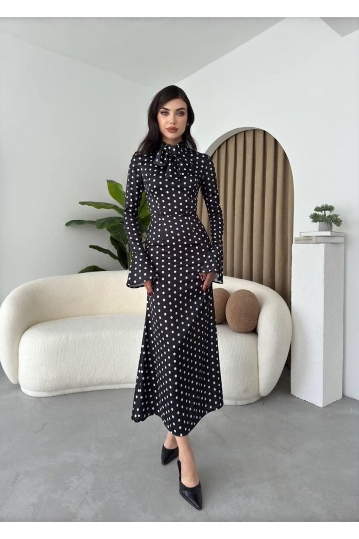 Potenza Puantiyeli Elbise