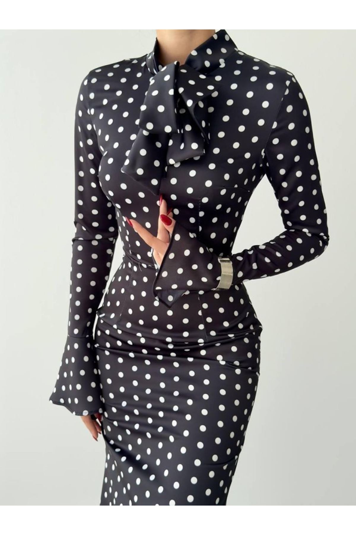 Potenza Puantiyeli Elbise