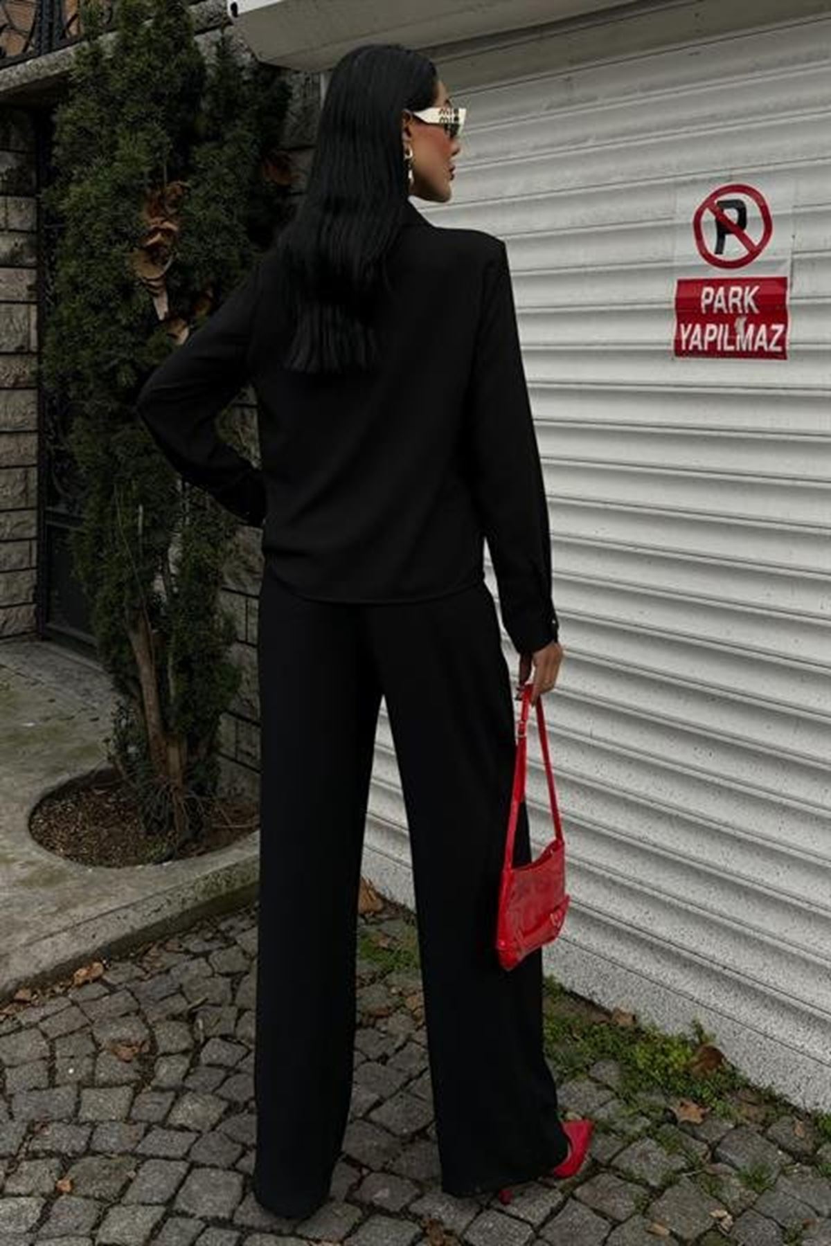 Transparan Detaylı Dökümlü Gömlek 3427