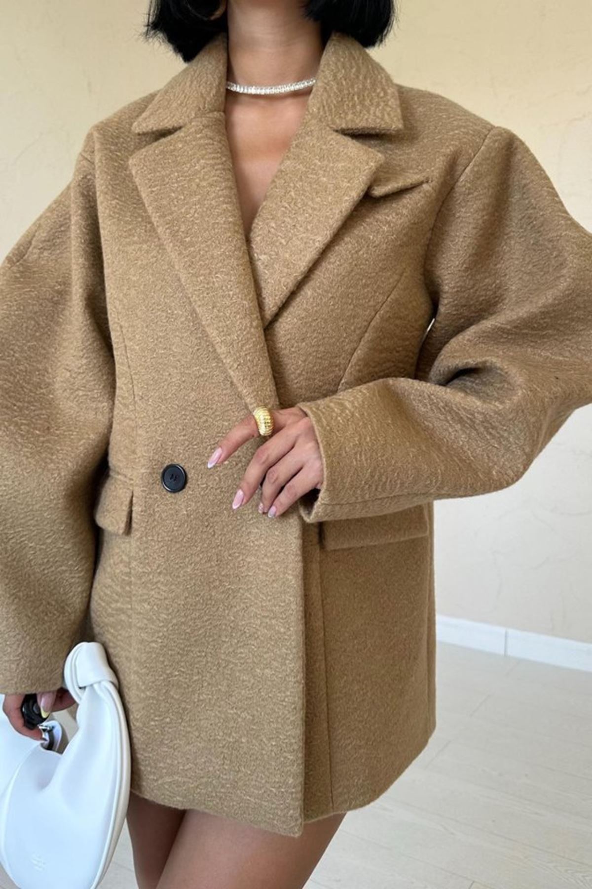 Camel İki Düğmeli Manto