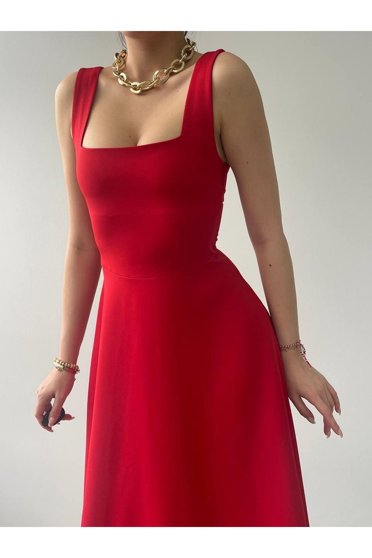 Neapolitan Askılı Elbise