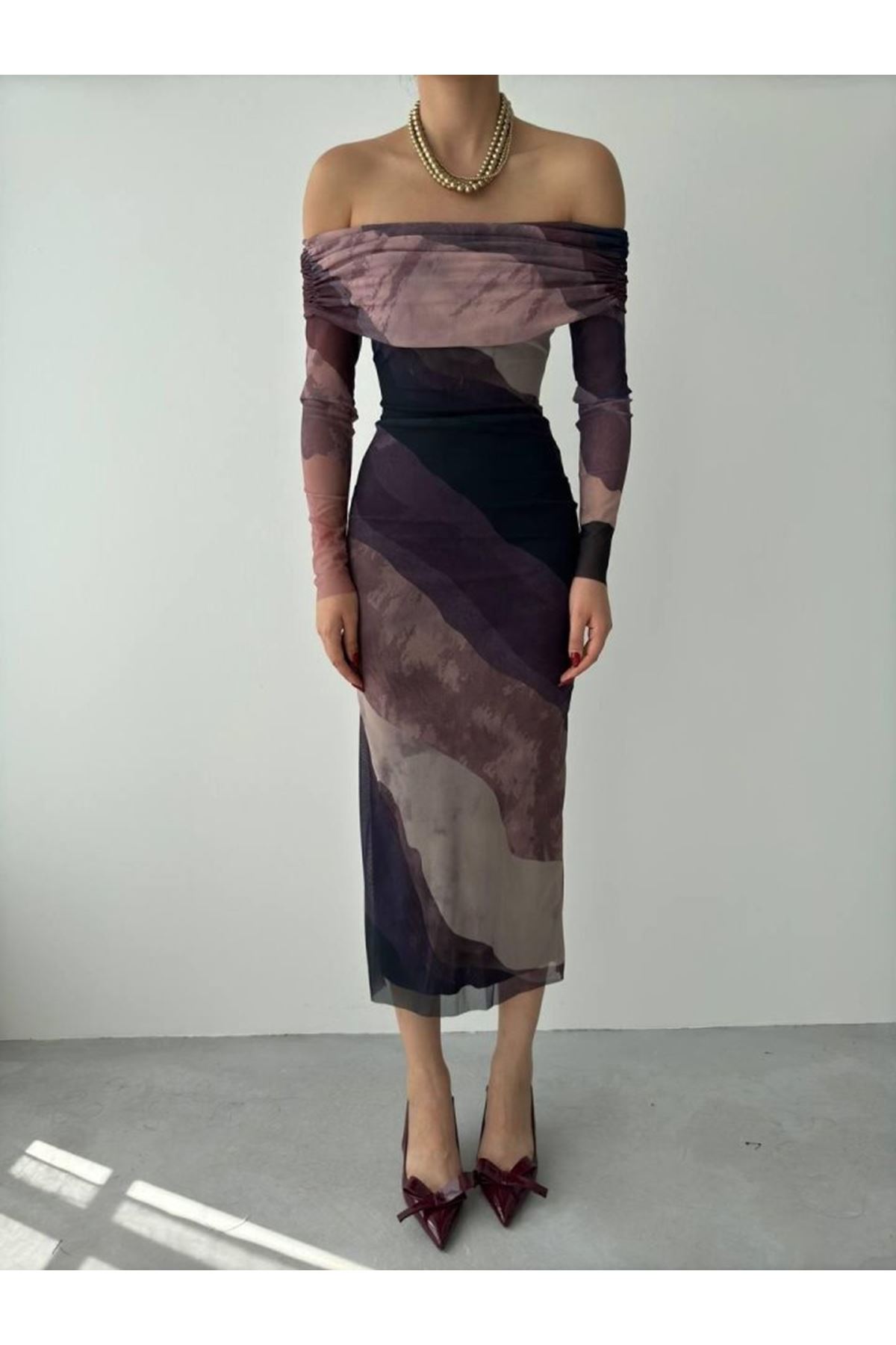 Sevilla Madonna Yaka Tül Elbise