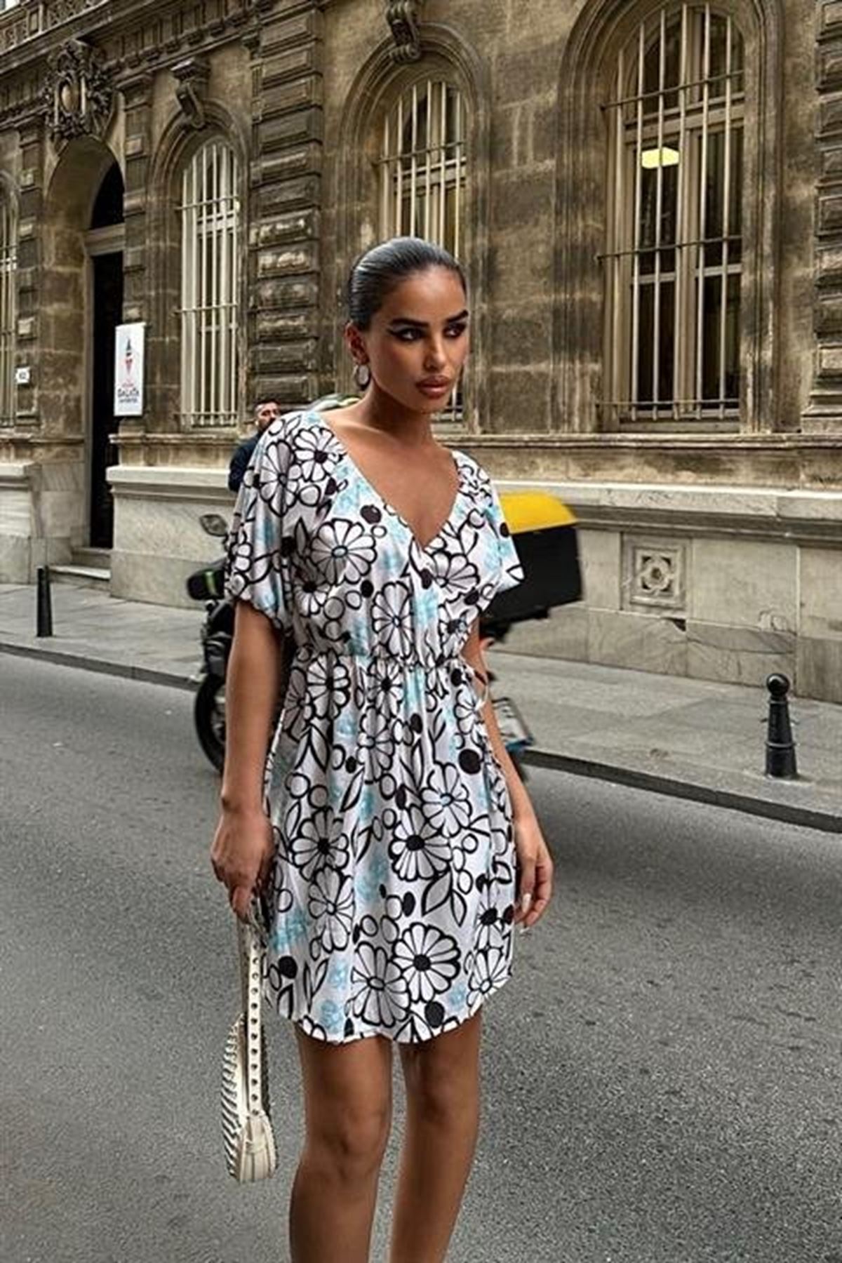 Lindsey Çiçek Desenli Elbise 2276-10