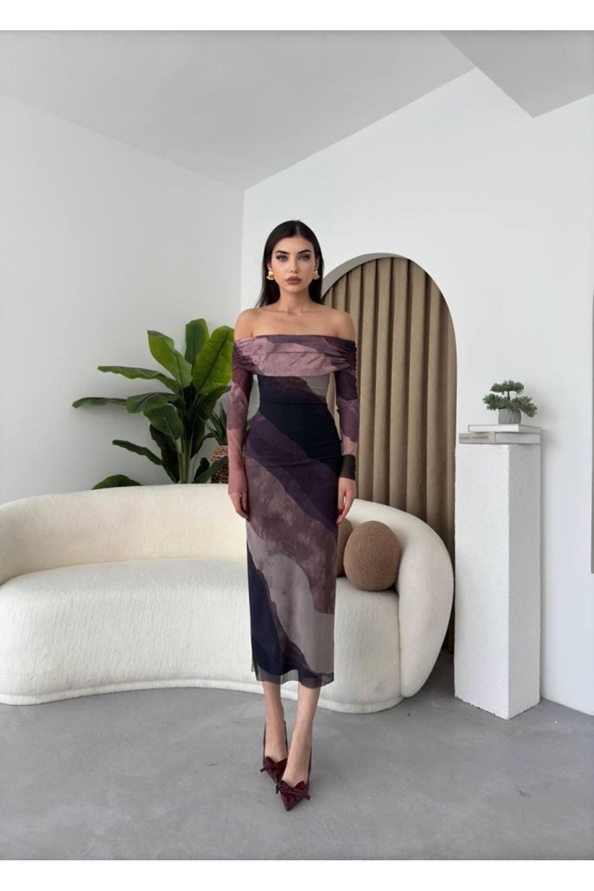 Sevilla Madonna Yaka Tül Elbise