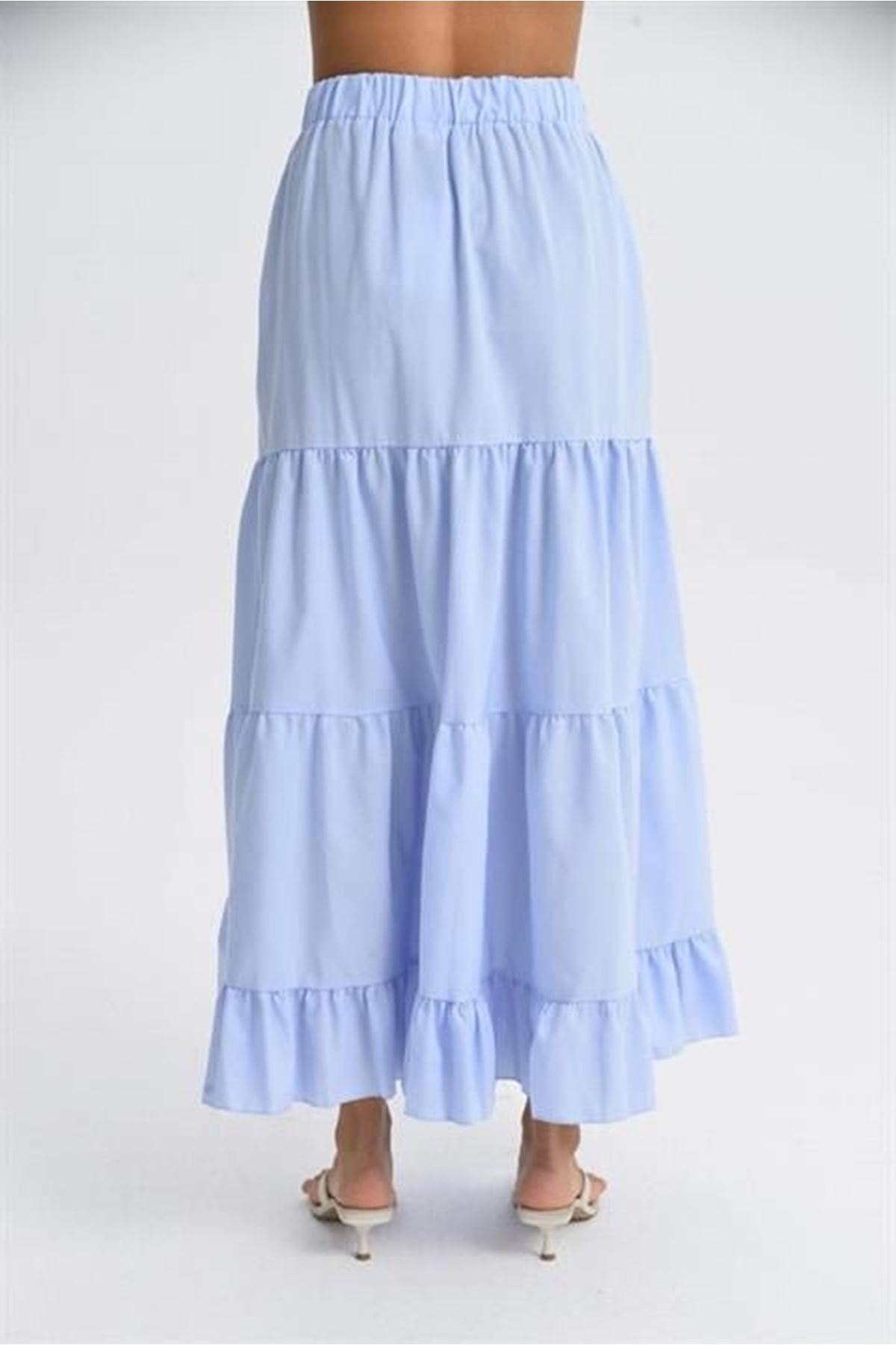 Audrey Fıfrlı Yırtmaç Detay Etek 4037