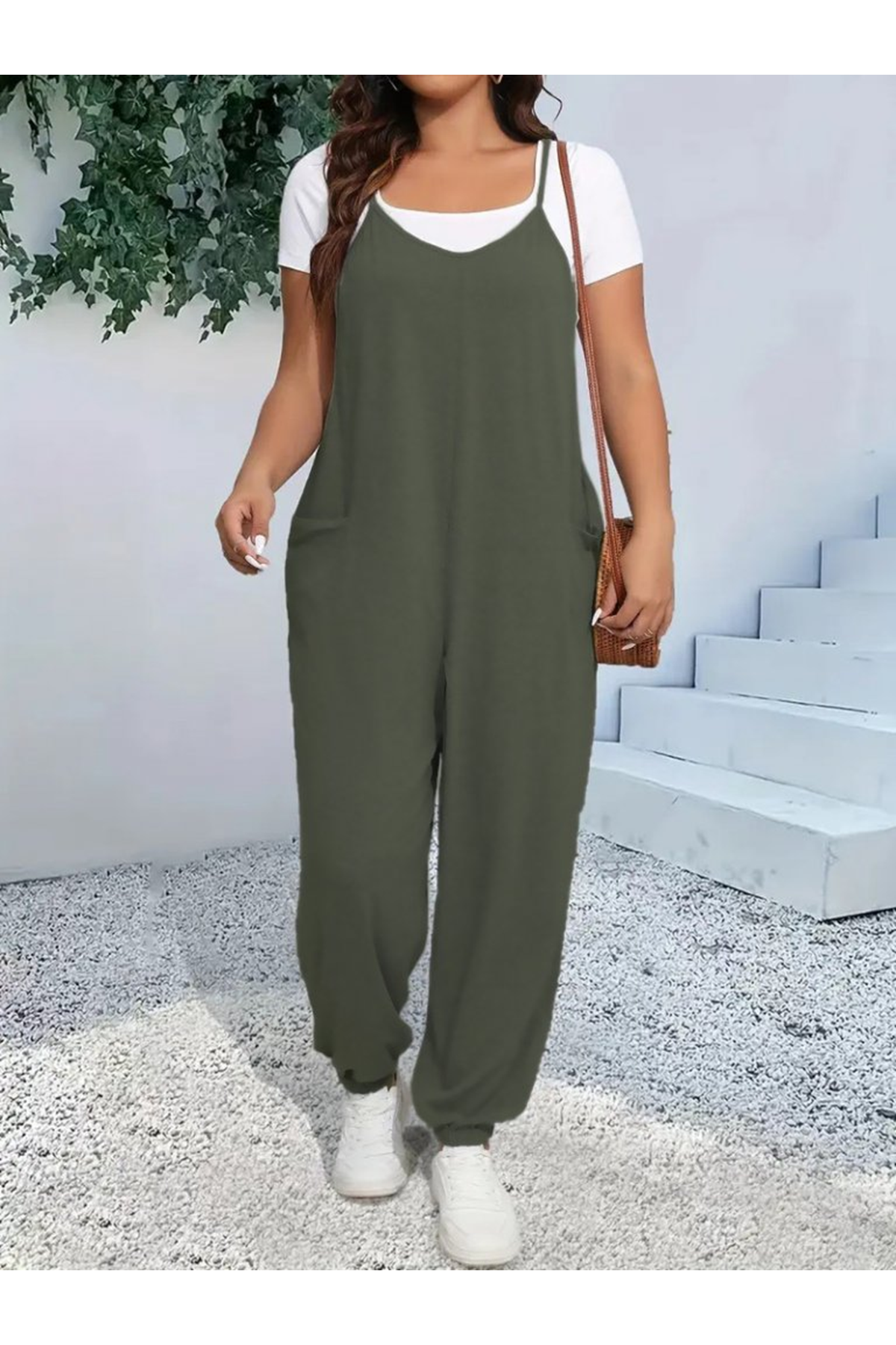 Kadın Askılı Halter Yaka şalvar Tulum