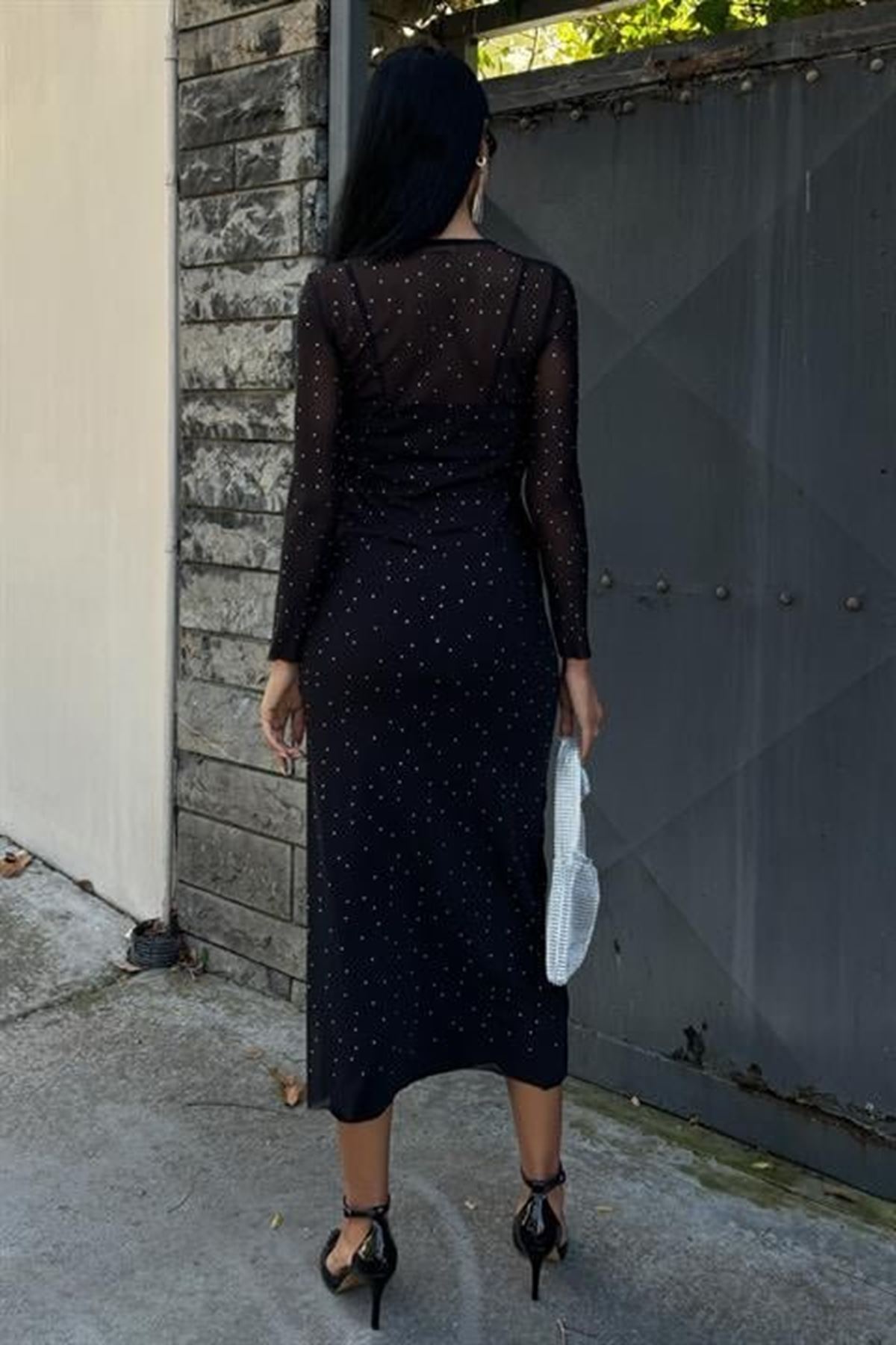 Taş İşlemeli Premium Tül Elbise 2829