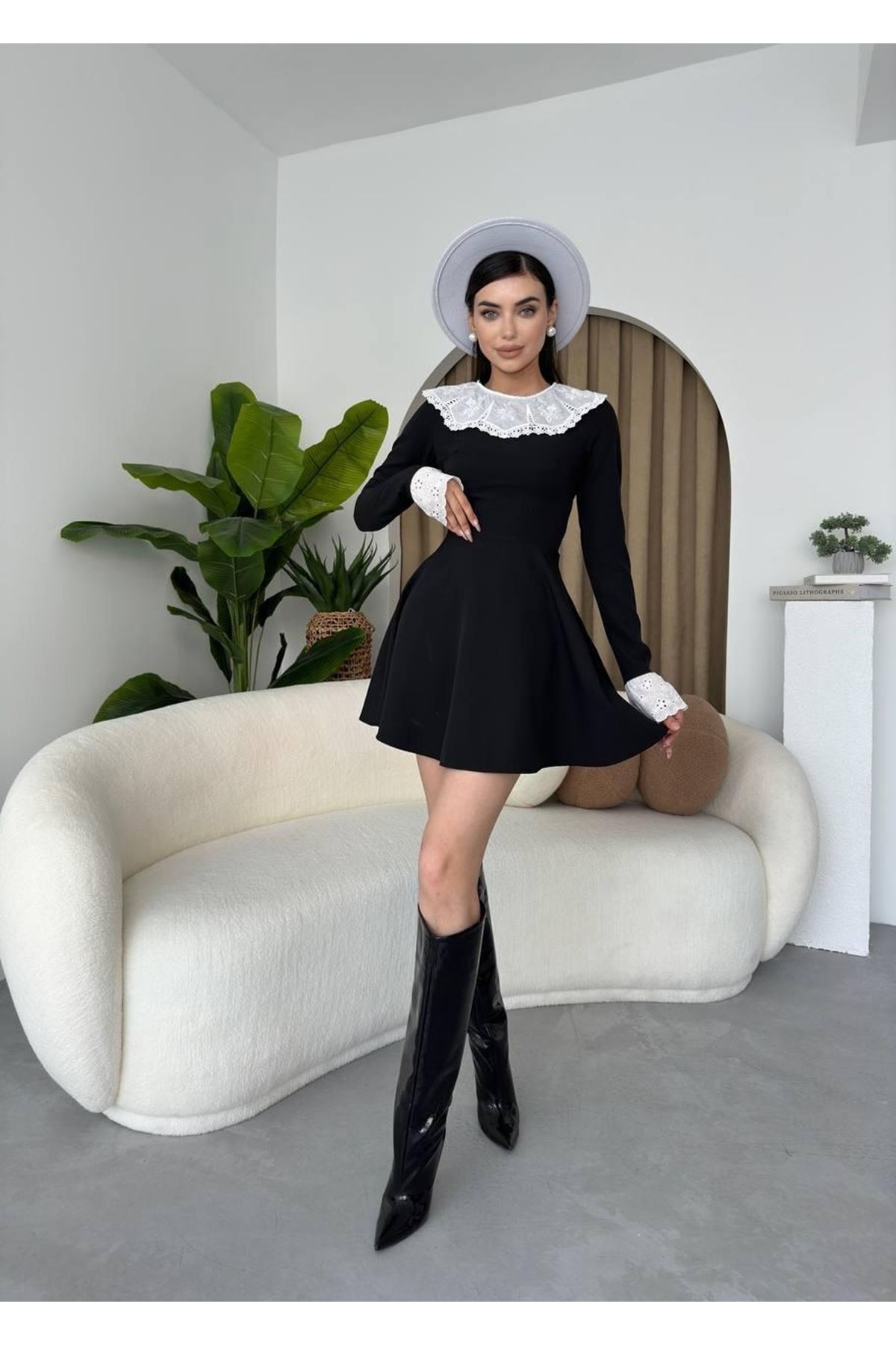 Nord Dantel Yaka Kol Elbise