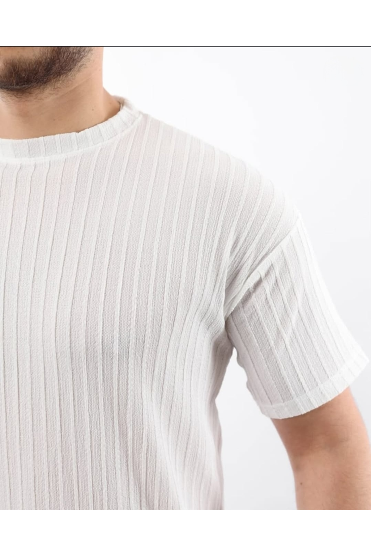 Erkek Kısa Kollu örgü Kumaş Bisiklet Yaka T-shirt