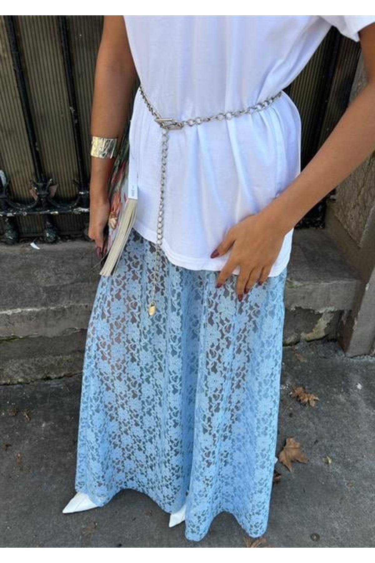 Maxi Dantel Etek 4047