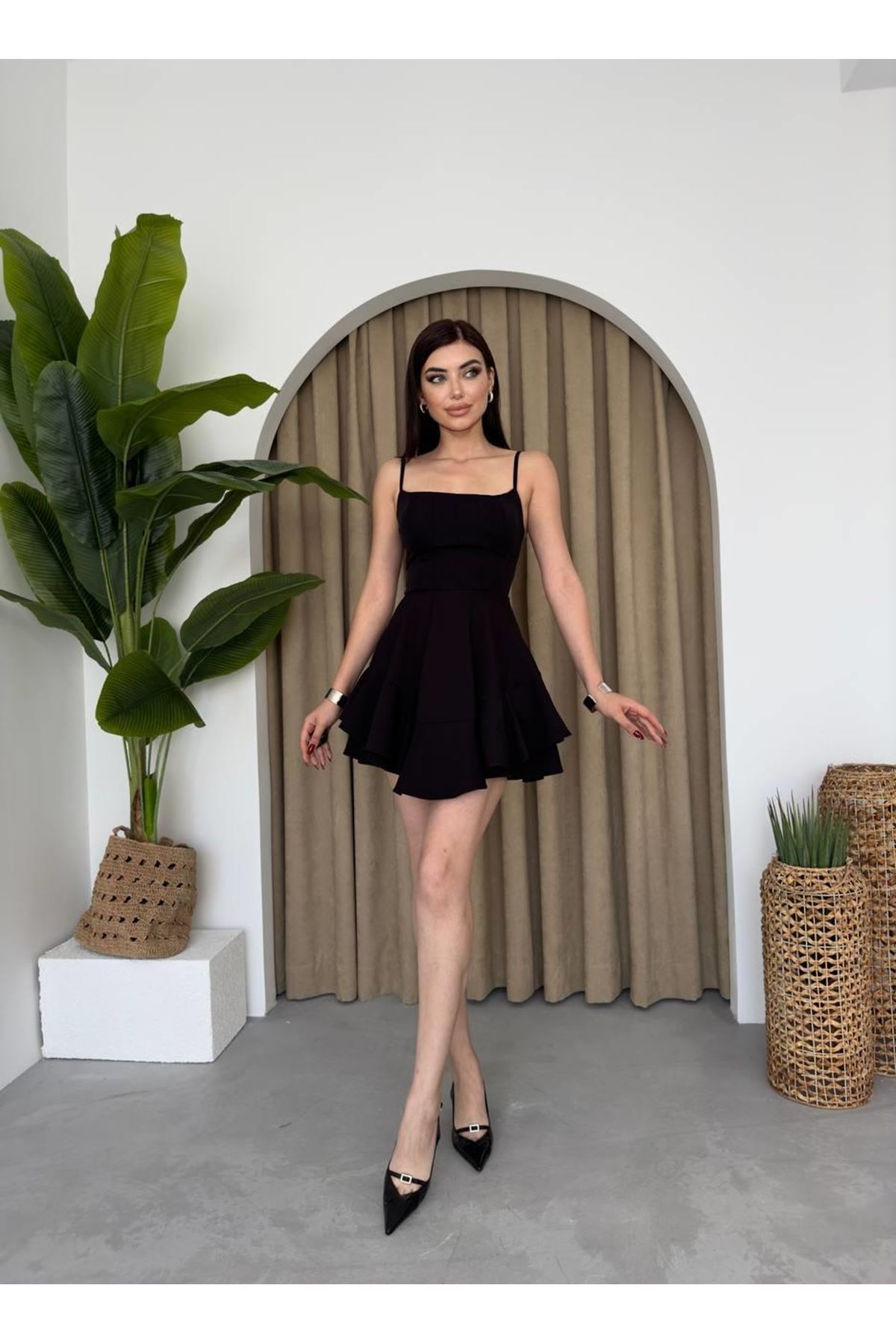 Common İp Askılı Elbise