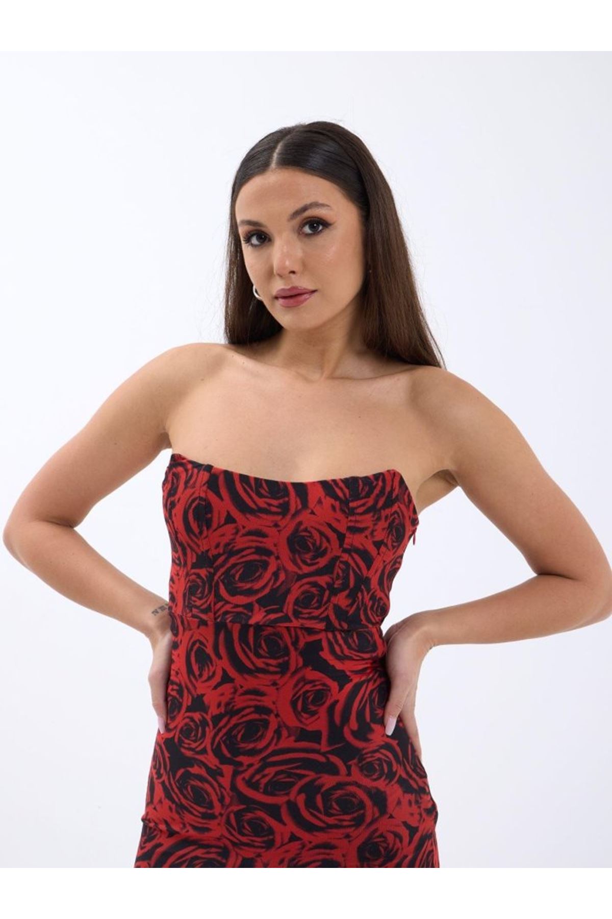 7006 ELBİSE-KIRMIZI