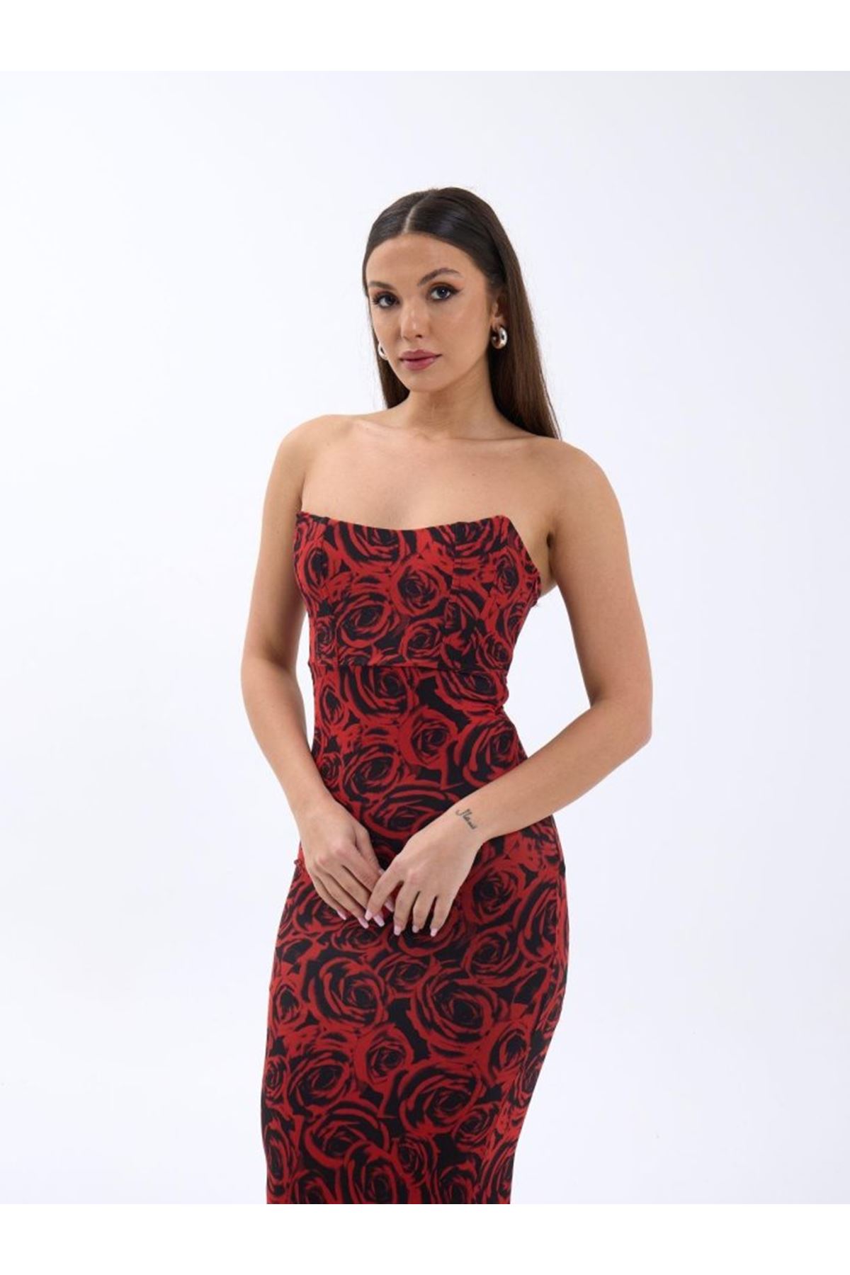 7006 ELBİSE-KIRMIZI