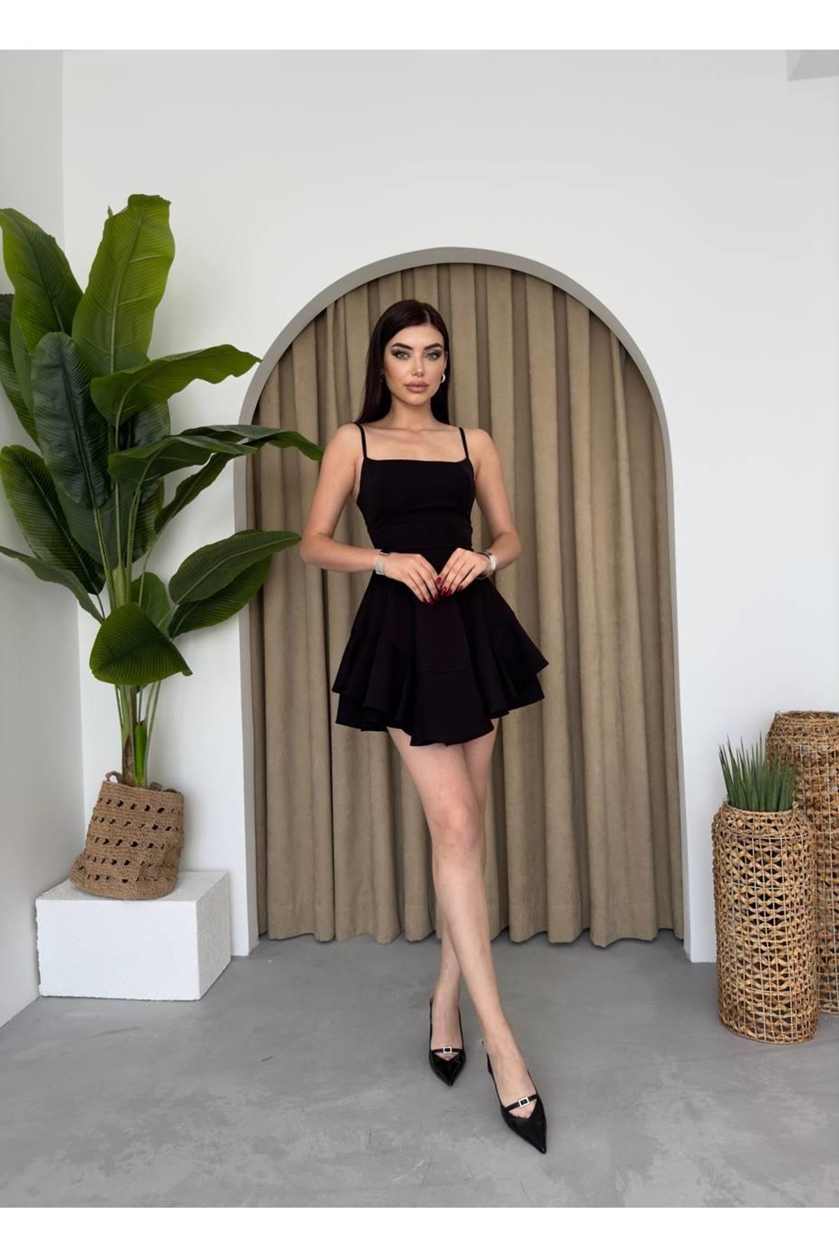 Common İp Askılı Elbise