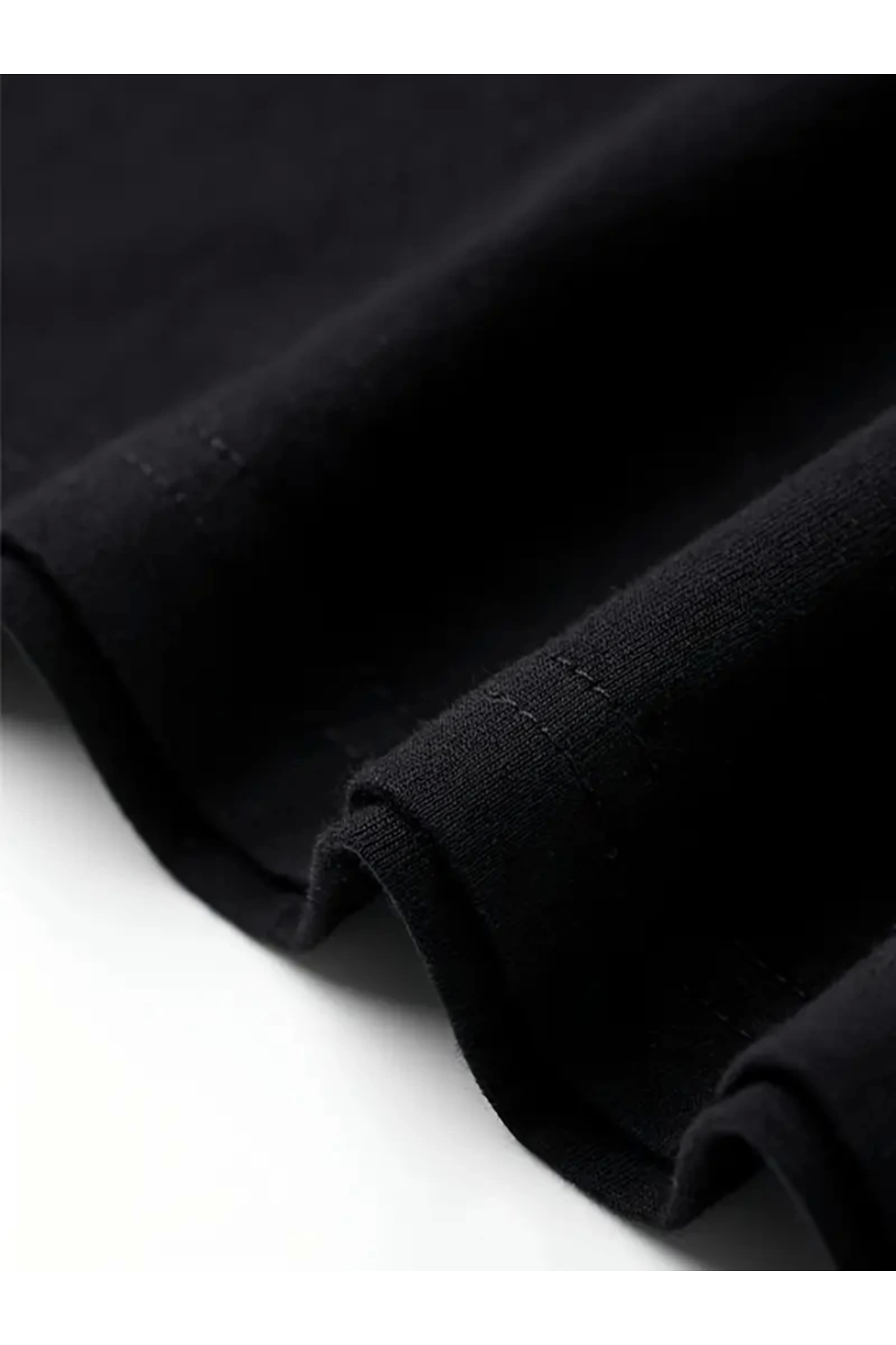 Rahat Bisiklet Yaka Tişört, Yaratıcı Karikatür Baskı - Yumuşak Polyester, Her Mevsim Giyilebilir- Siyah