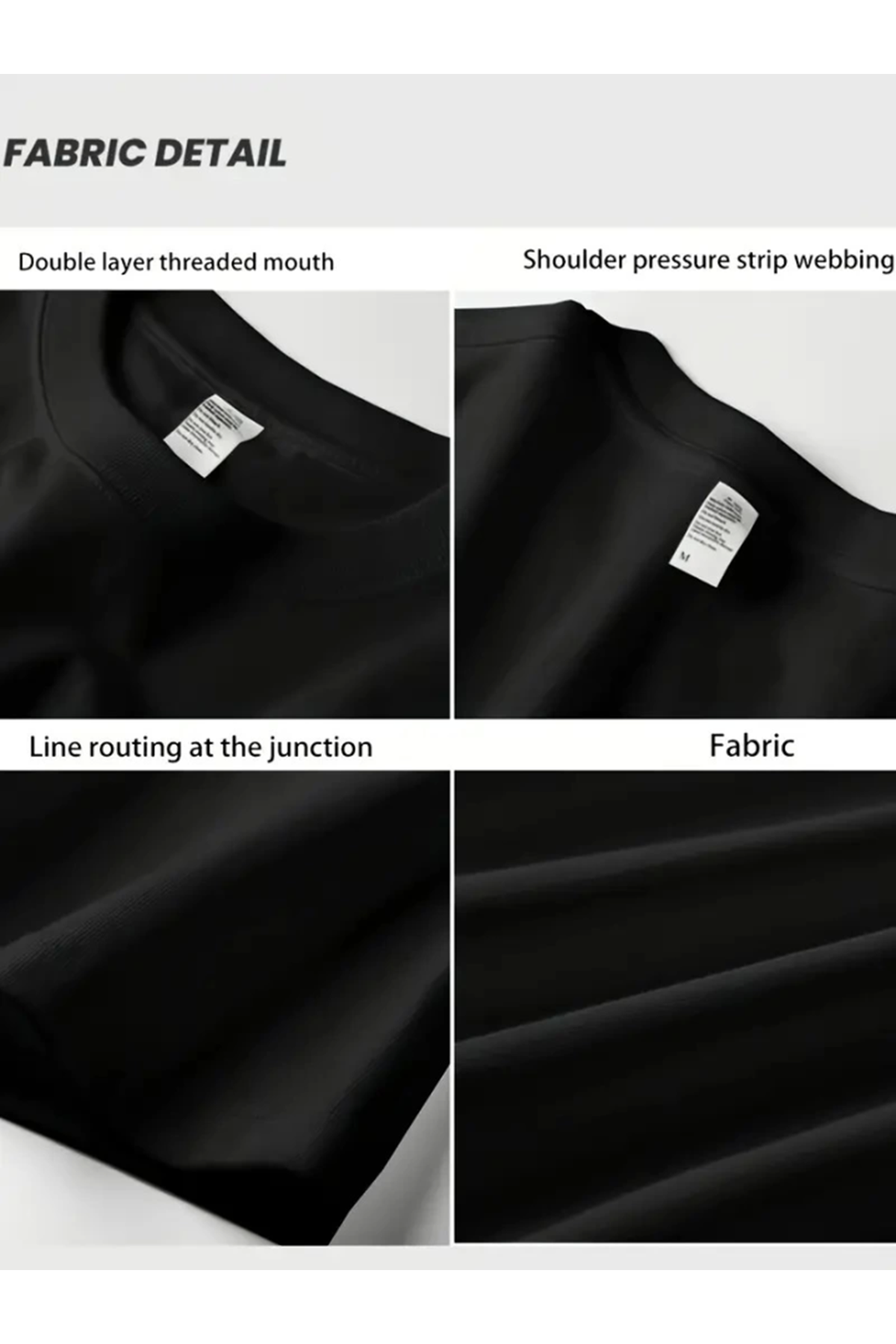 Rahat Bisiklet Yaka Tişört, Yaratıcı Karikatür Baskı - Yumuşak Polyester, Her Mevsim Giyilebilir- Siyah