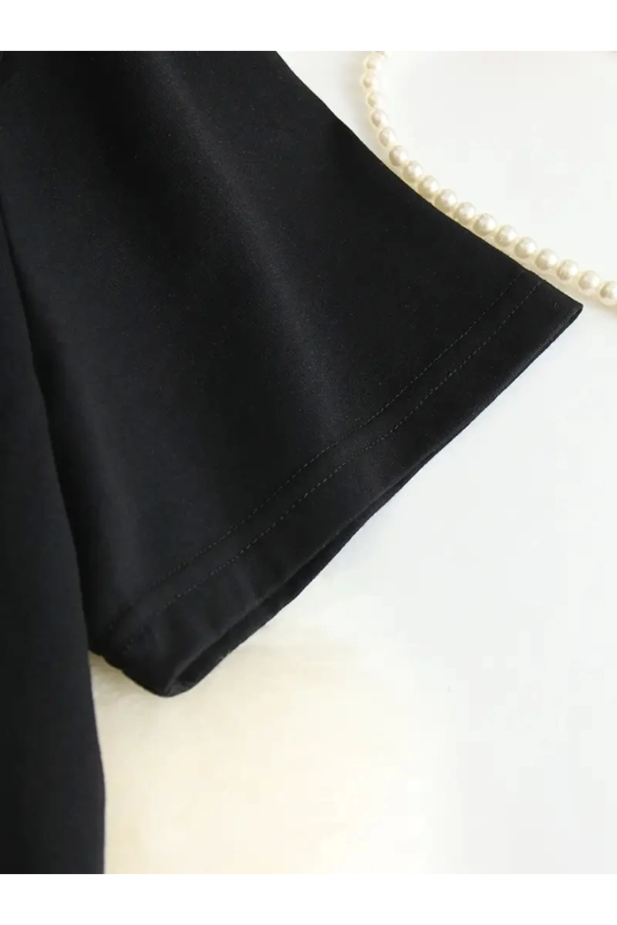 Baskılı Oversize Bisiklet Yaka T-shirt - Siyah