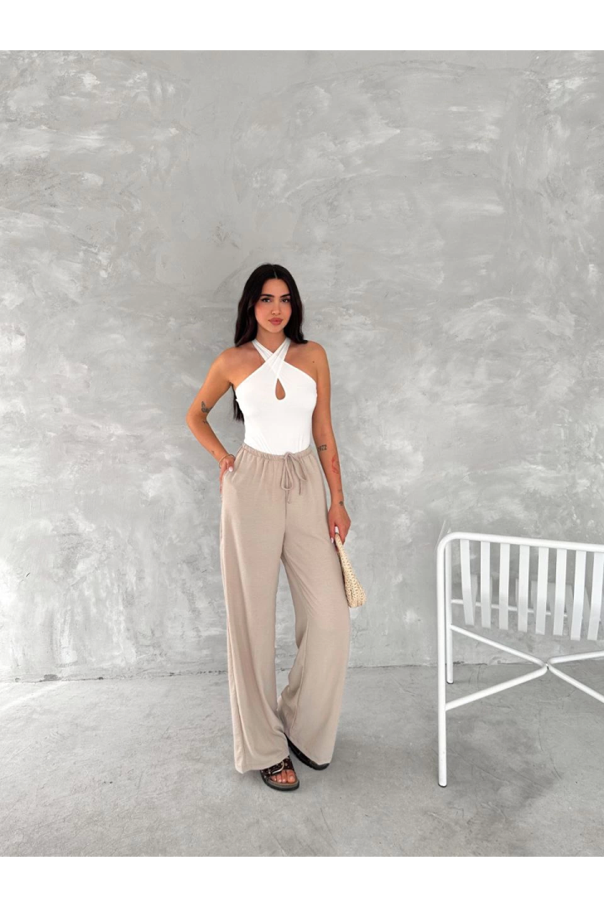 Ayrobin Oversize Pantalon - Bej