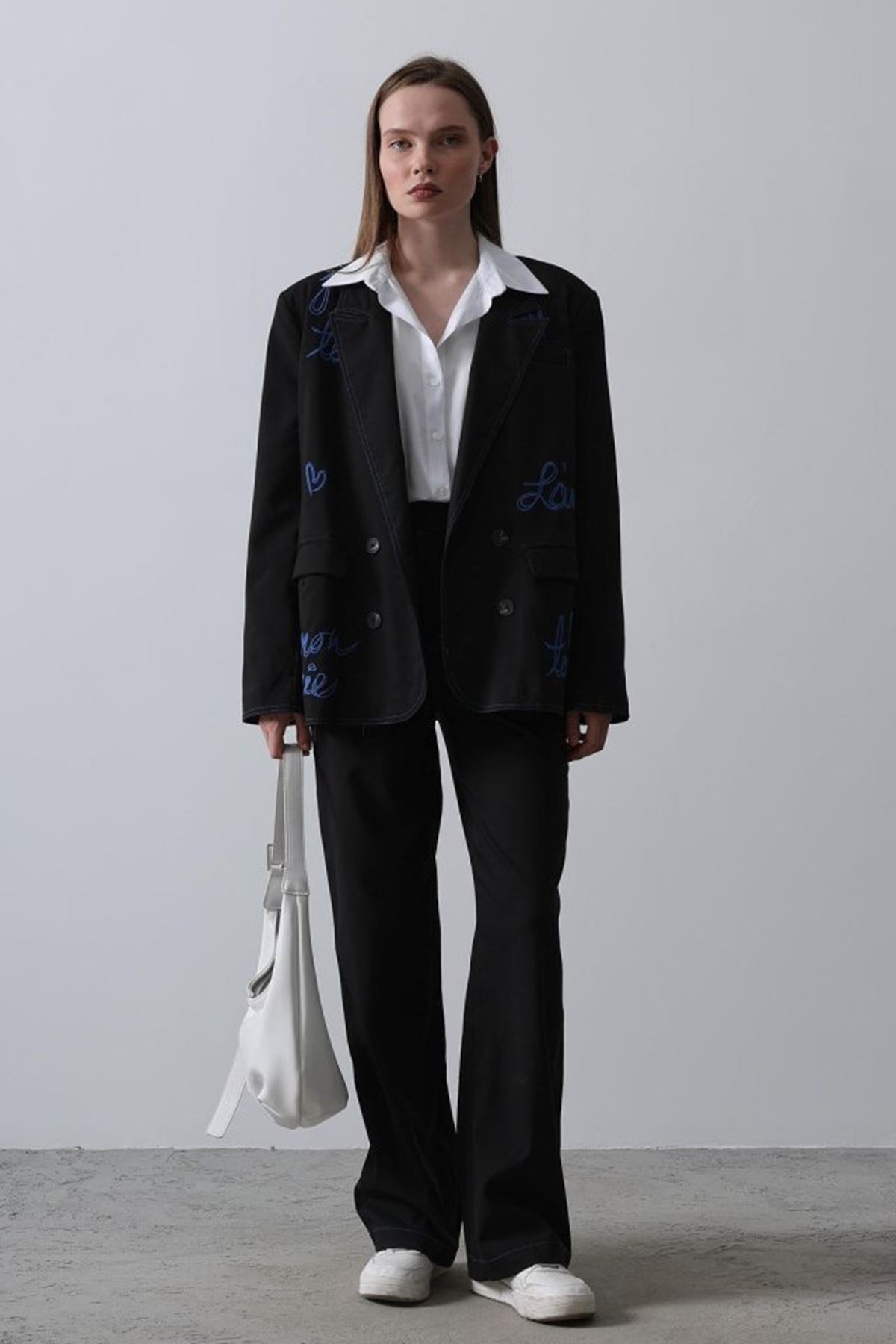 Kalpli Ceket Takım - Siyah