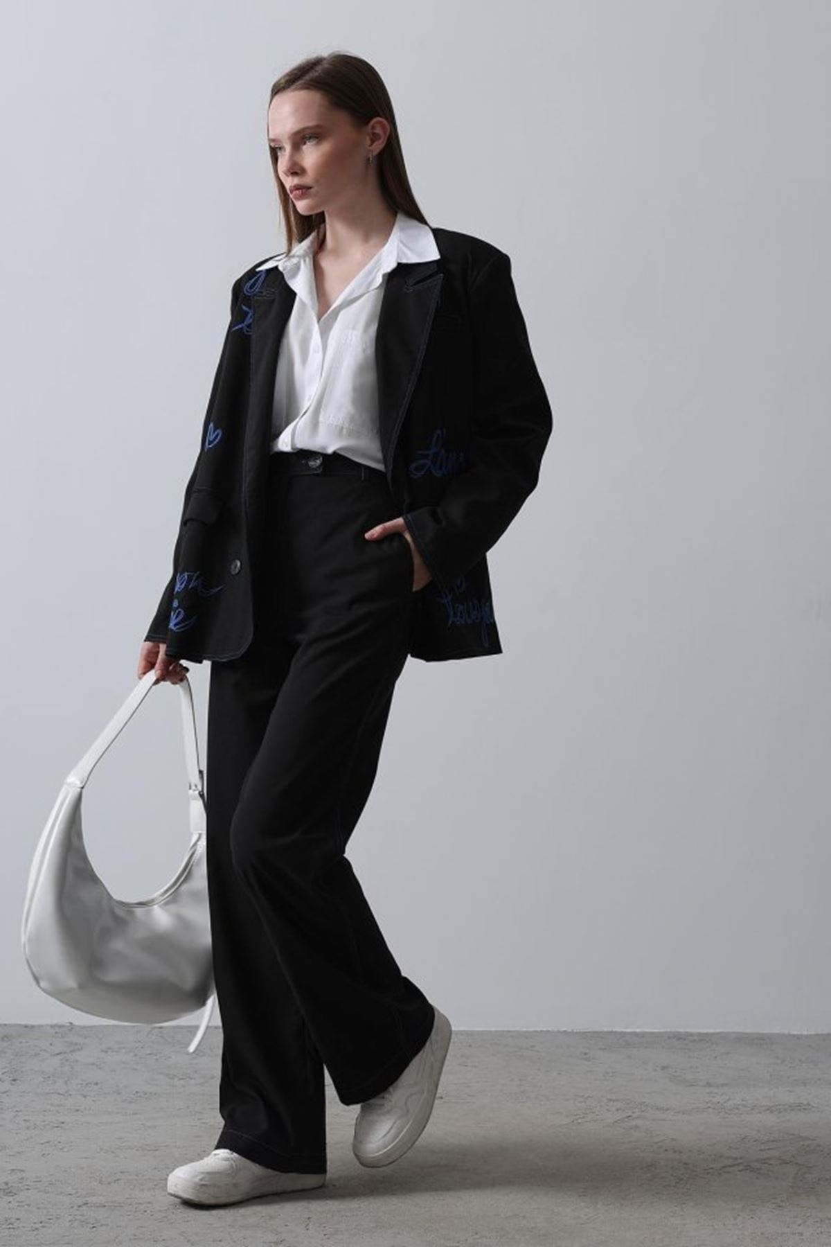 Kalpli Ceket Takım - Siyah