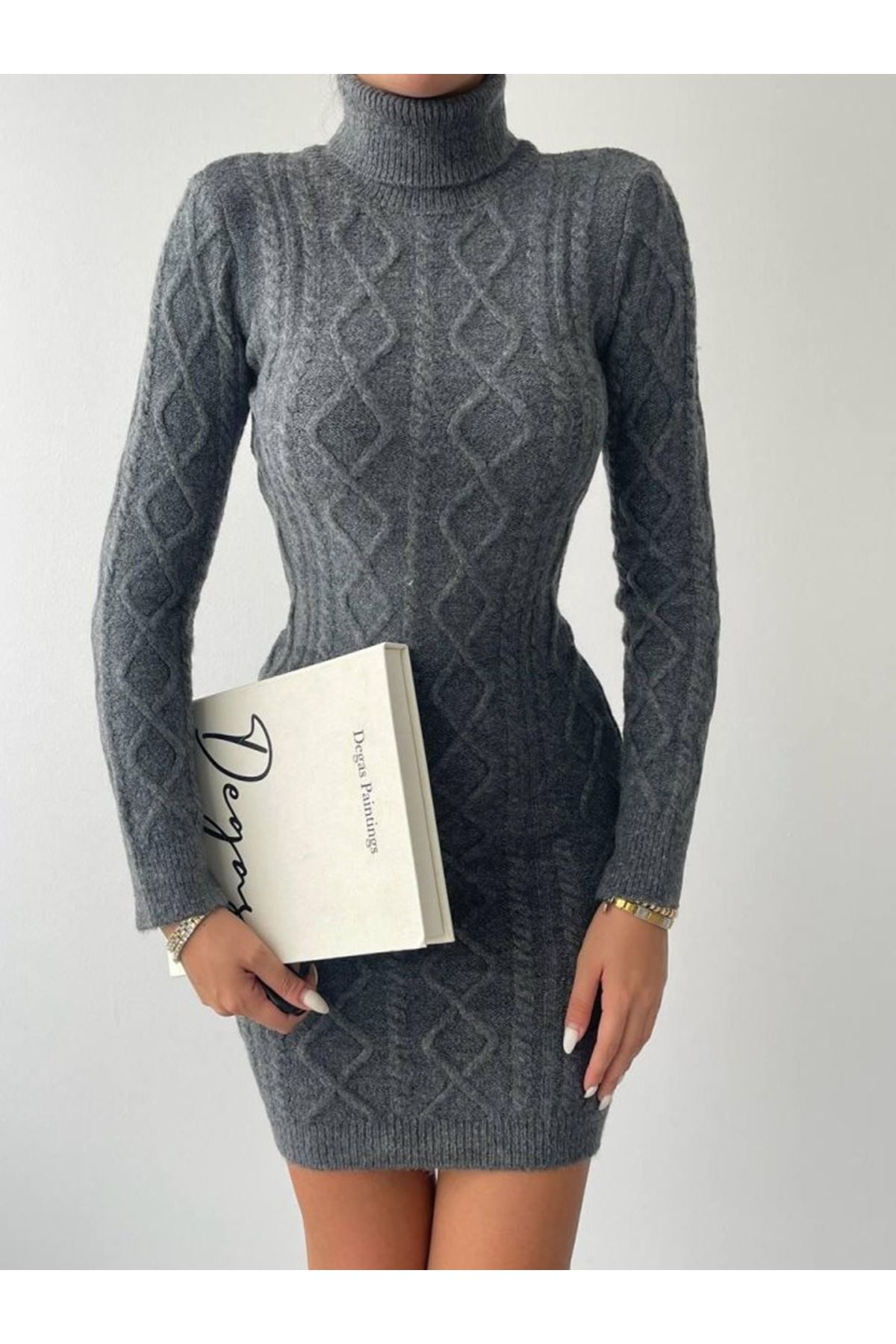 Livorna Boğazlı Mini Elbise