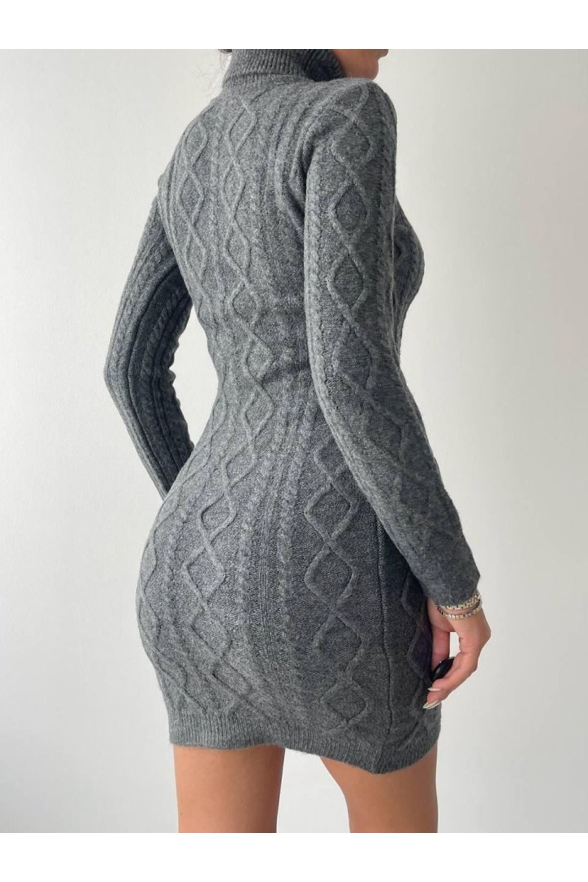 Livorna Boğazlı Mini Elbise