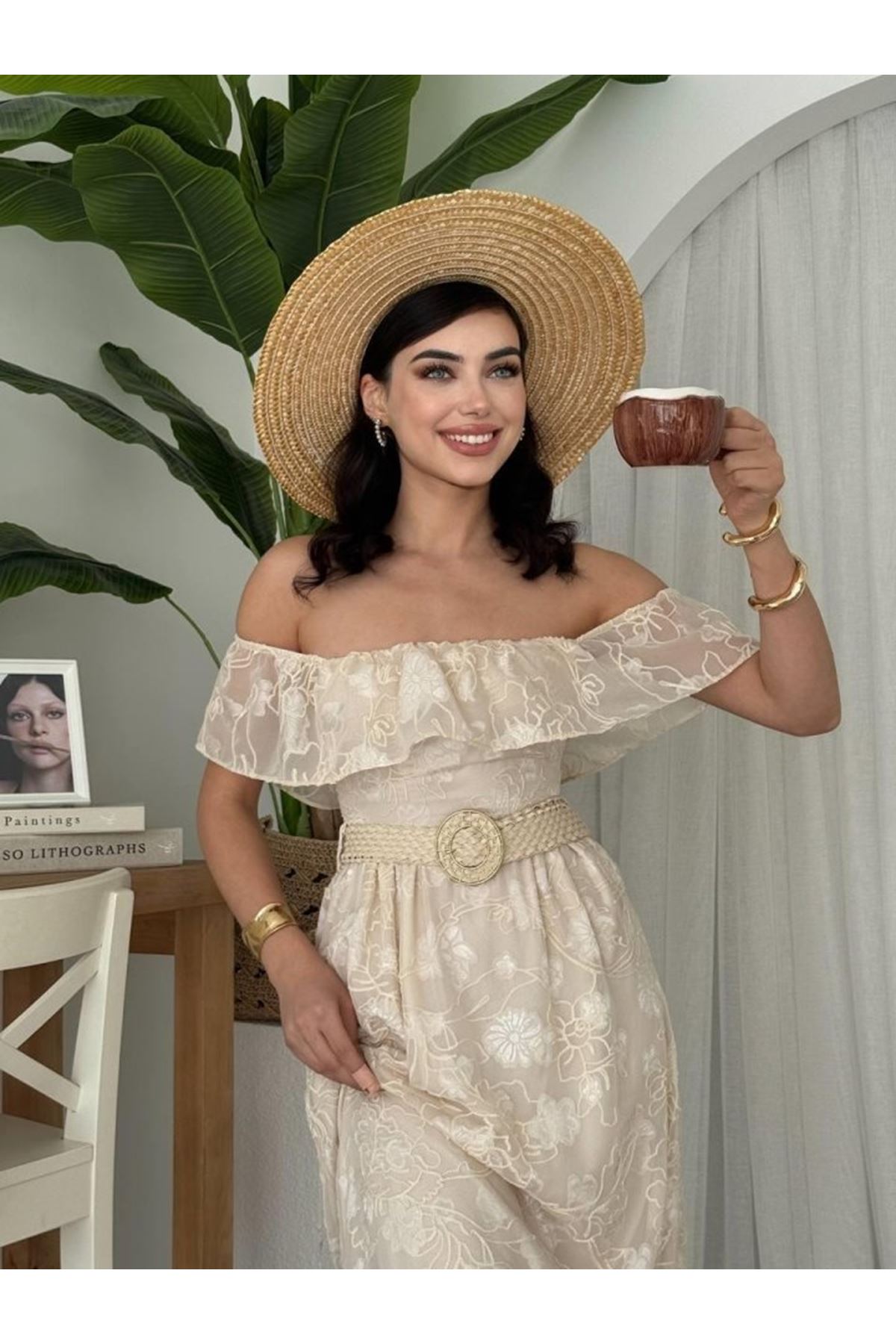 Reget Kemerli Elbise