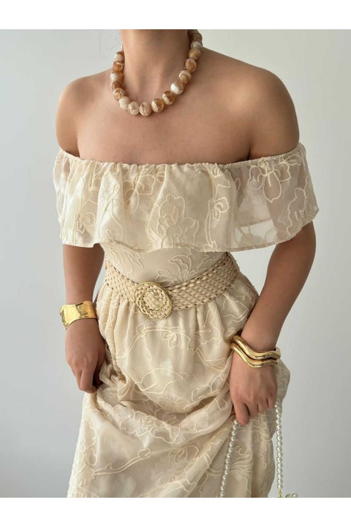 Reget Kemerli Elbise