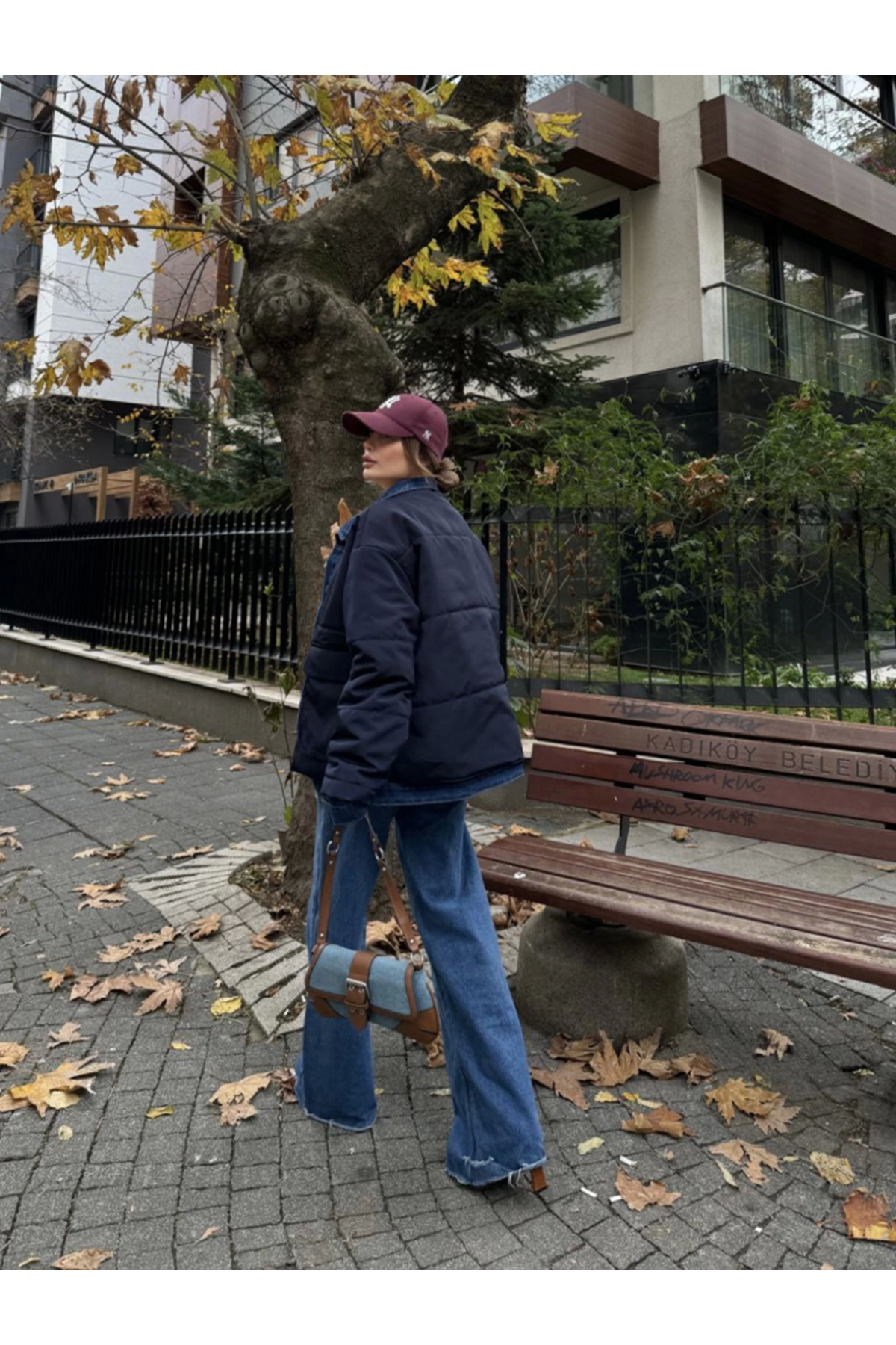 Jeans Detaylı Cıtcıtlı CEKET - Lacivert