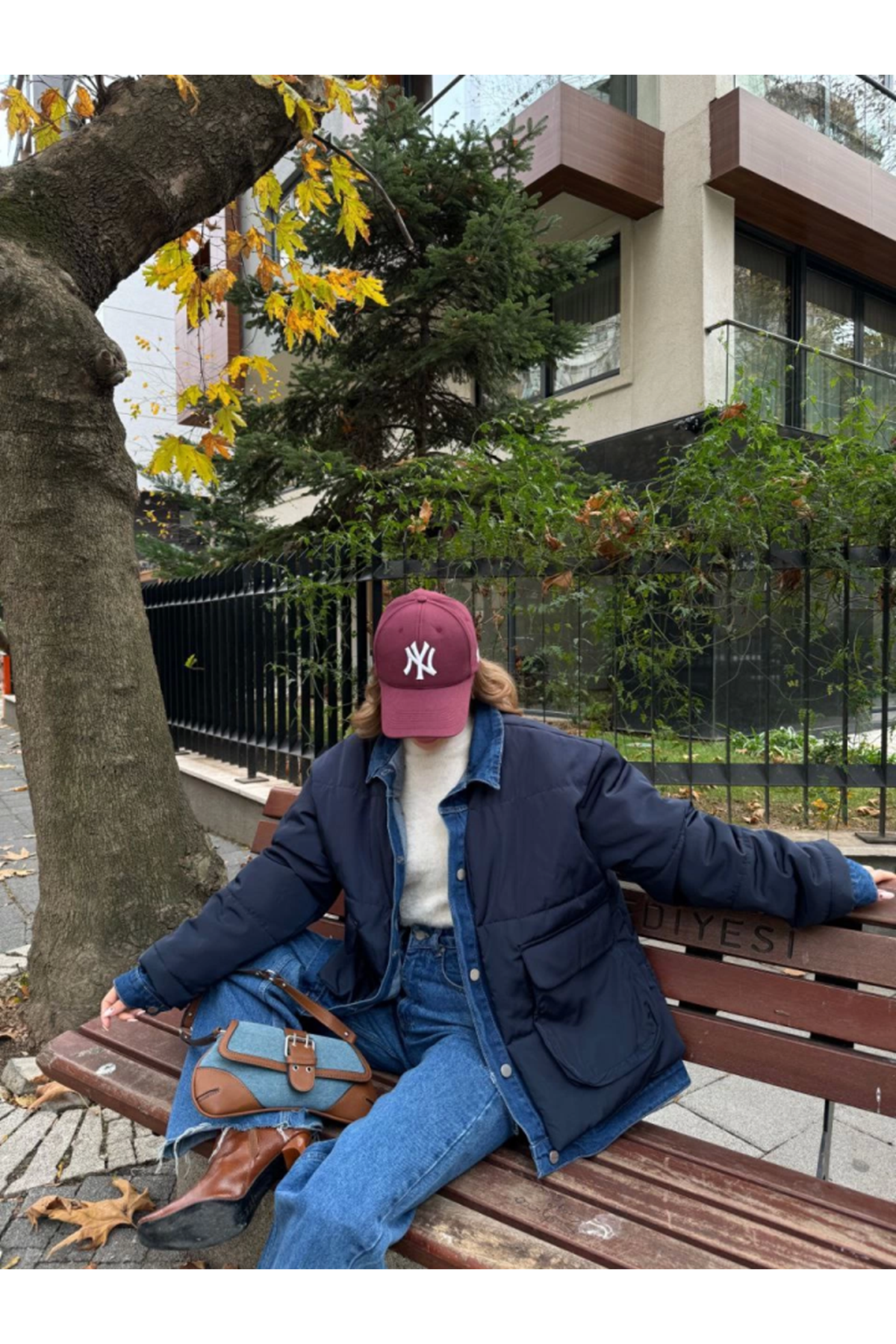 Jeans Detaylı Cıtcıtlı CEKET - Lacivert