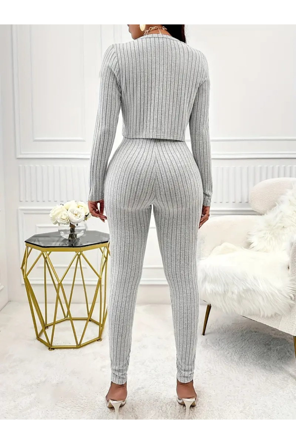 Kadın Uzun Kollu şardonlu Kaşkorse Straplez Ile Kısa önden Düğmeli Ceket Ikili Takım