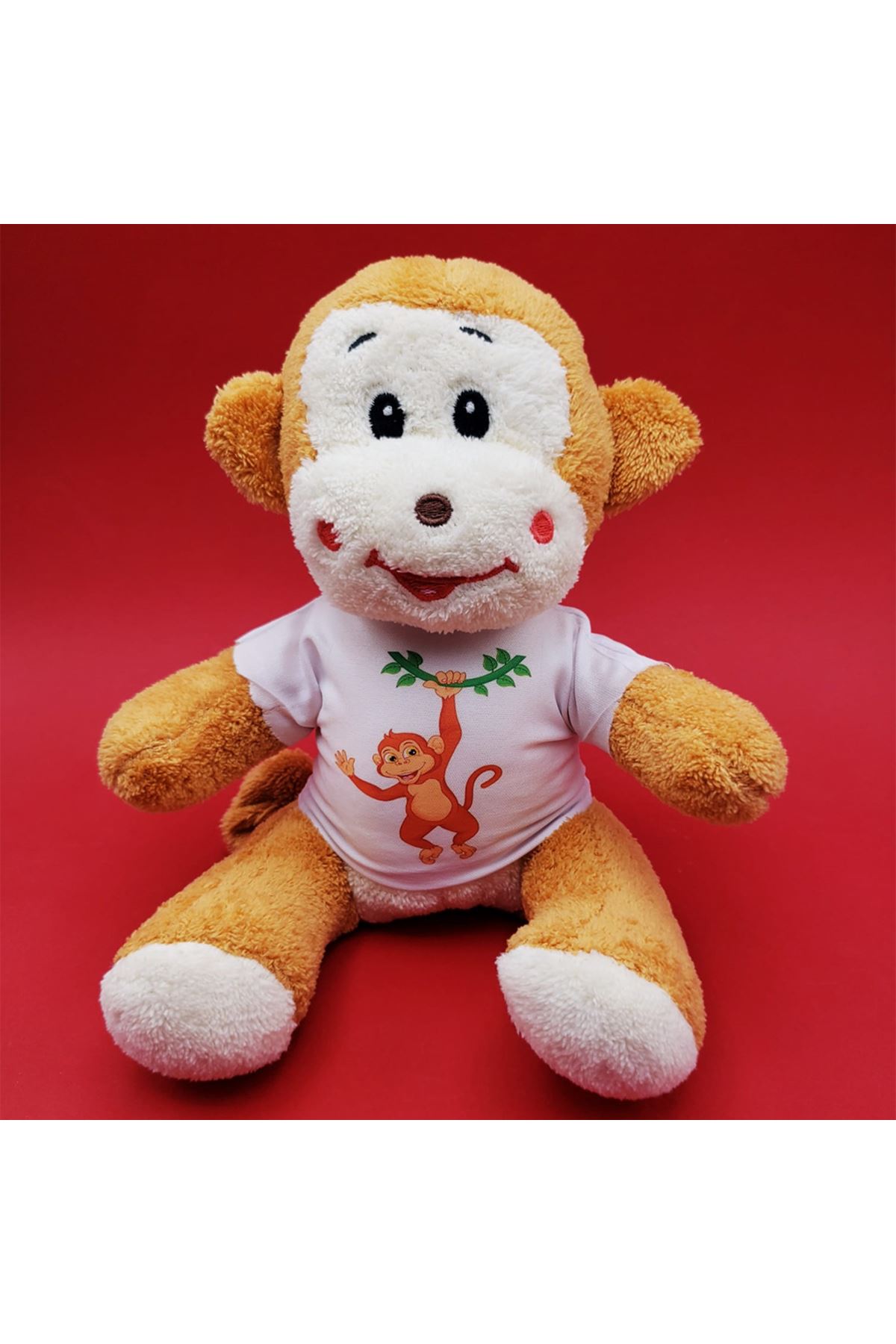 Tişörtlü Sevimli Peluş Maymun
