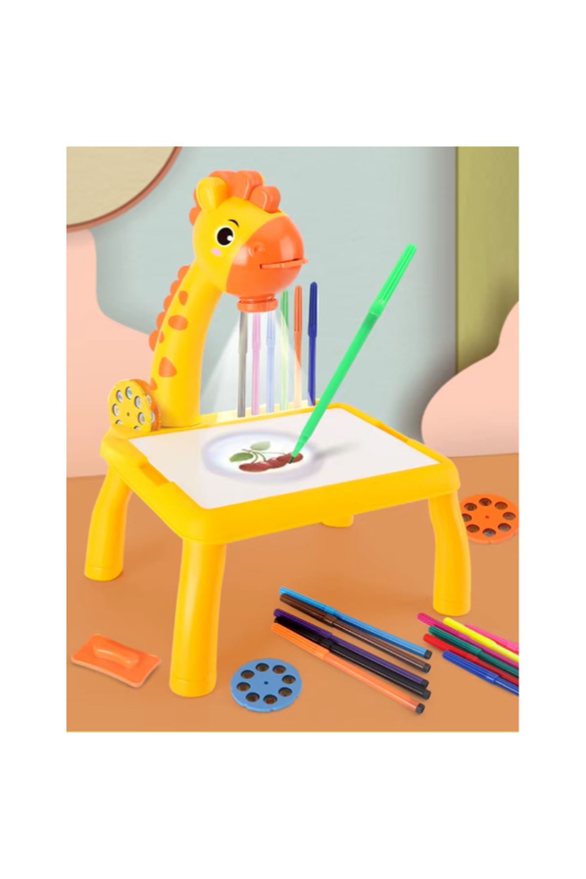 Zürafa Tasarımlı Projeksiyonlu Boyama Tahtası