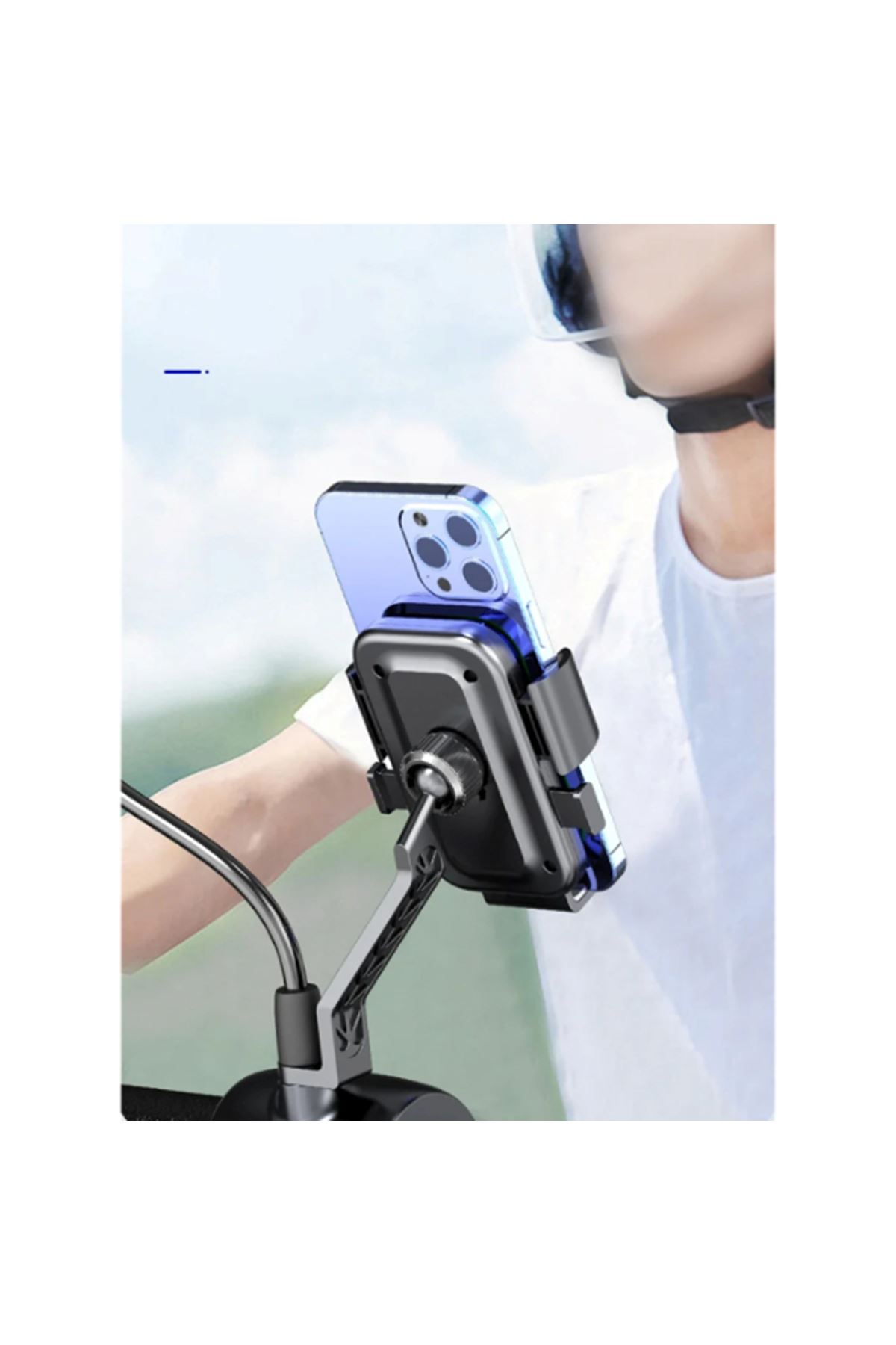 360° Dikiz Aynası Bisiklet Motosiklet Telefon Tutucu