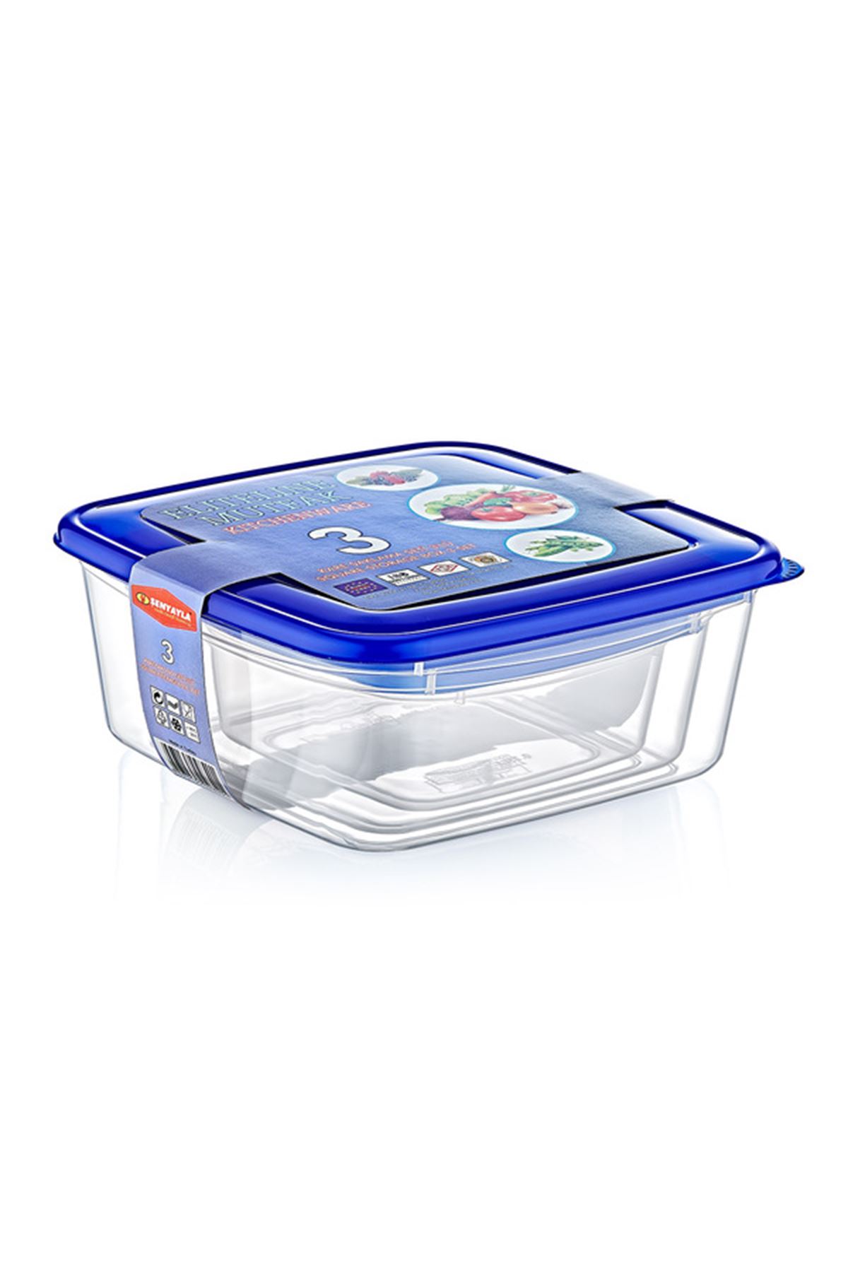 3'lü Kare Saklama Kabı Seti