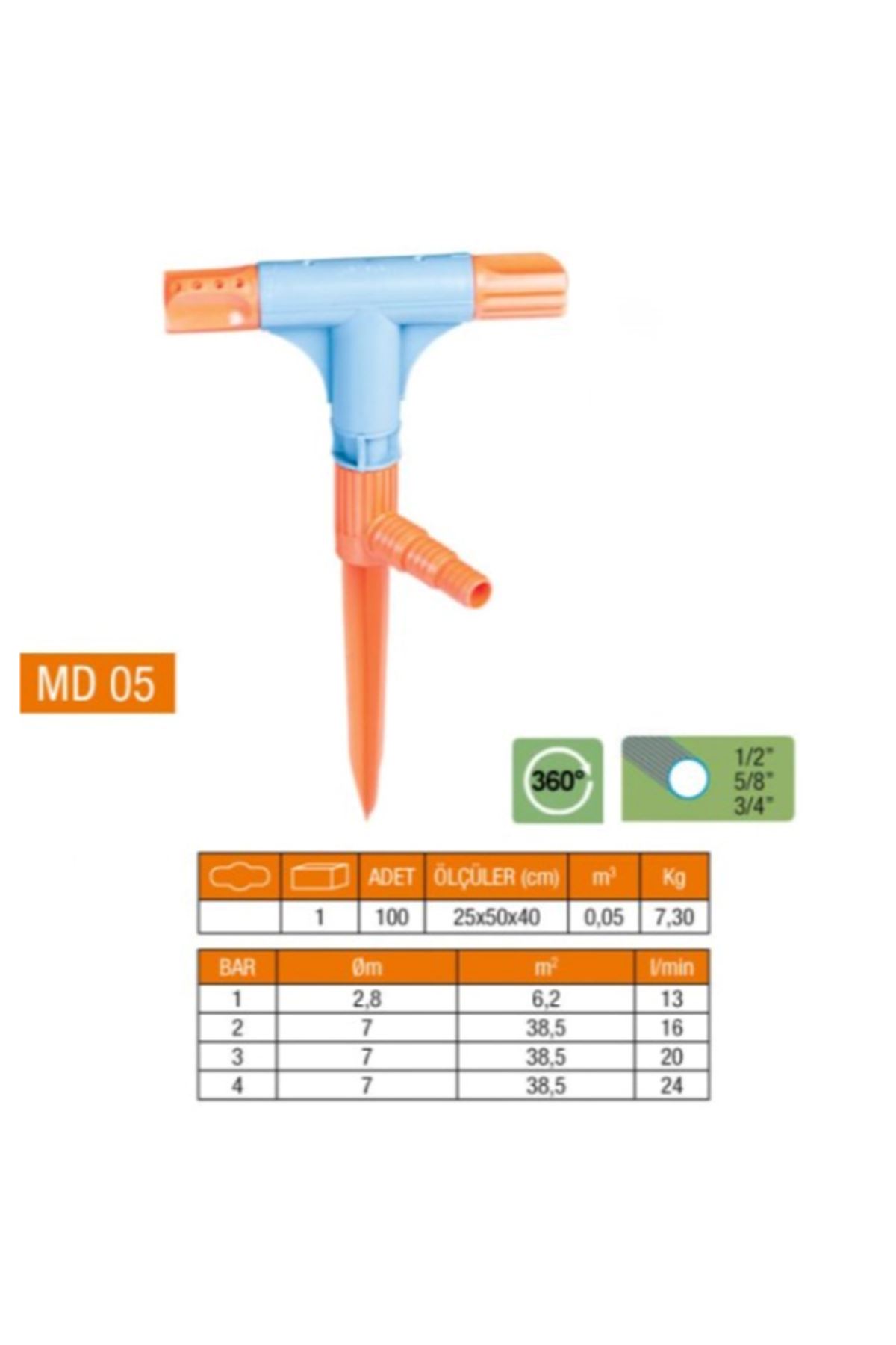 2 Yönlü &amp; T Normal Sprink Fıskiye