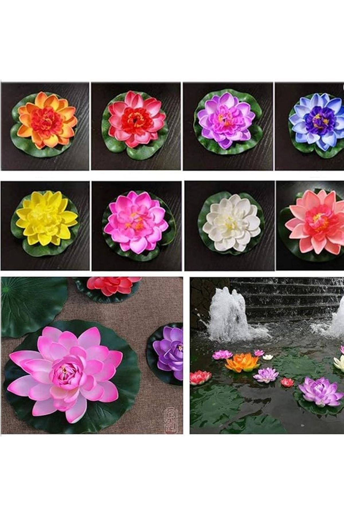 Dekoratif Yapay Lotus Çiçeği