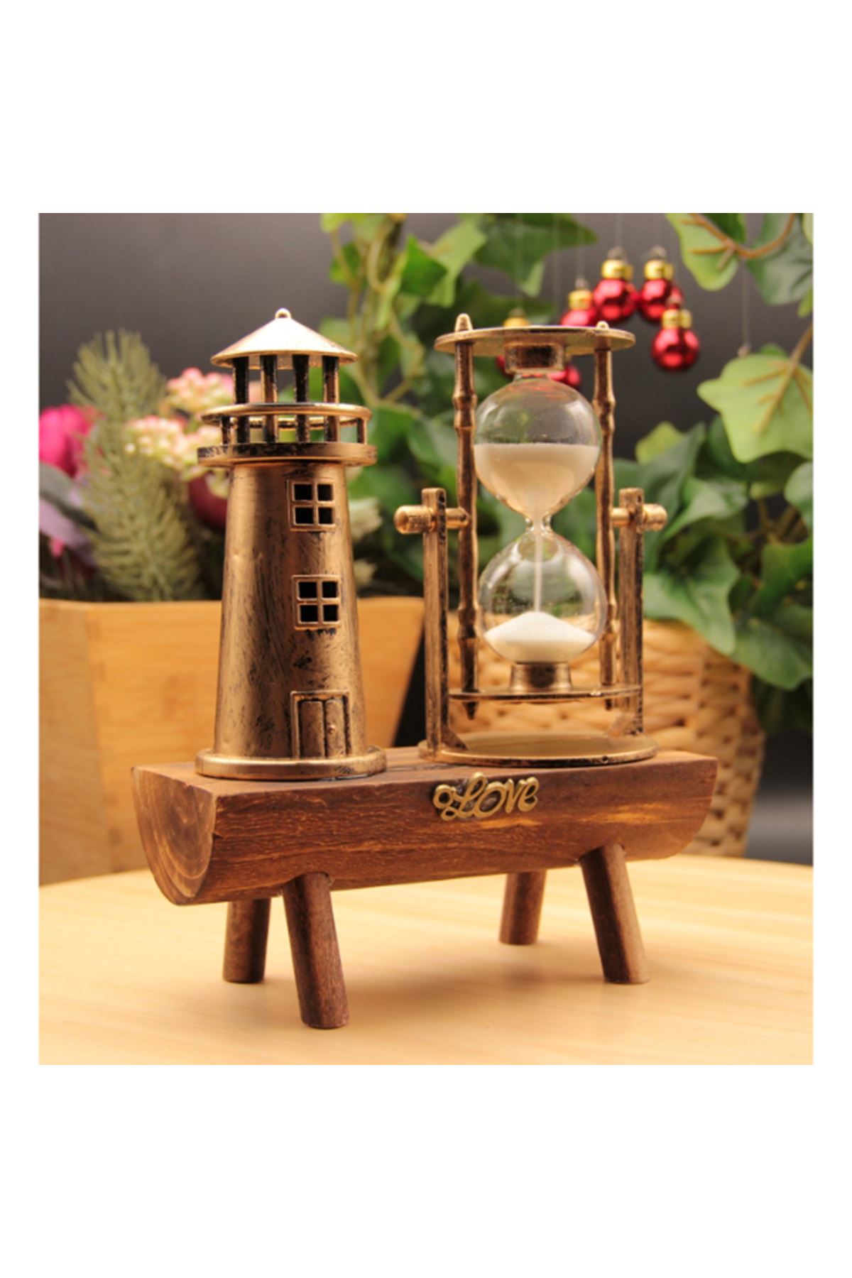 Deniz Feneri Biblolu Kum Saati