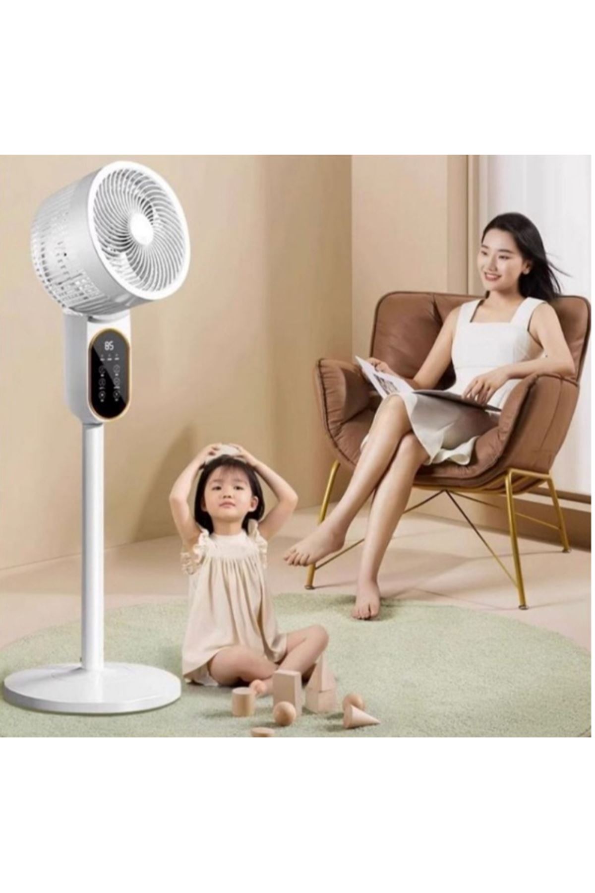 Dijital Ekranlı Uzaktan Kumandalı Ayaklı Vantilatör