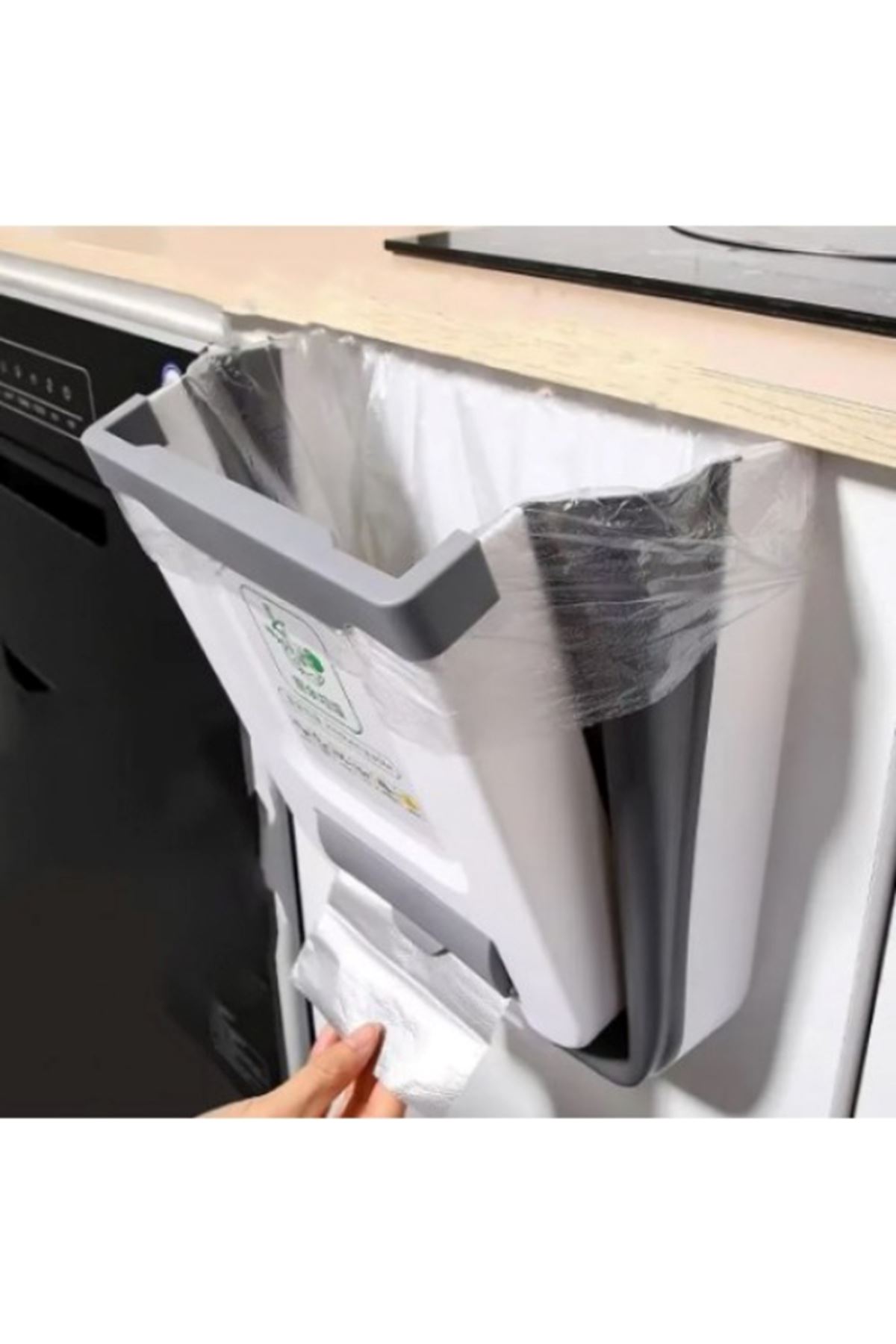 Katlanabilir Mutfak Çöp Kovası Torba Hazneli