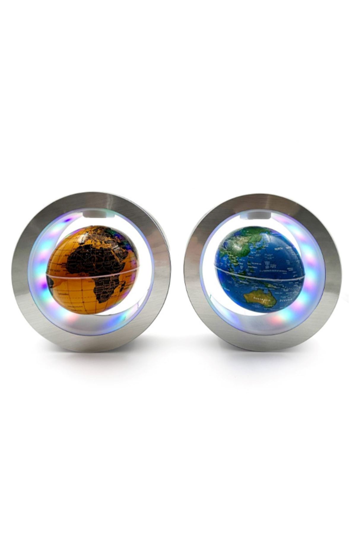 Manyetik Yuvarlak Ledli Dünya Küre