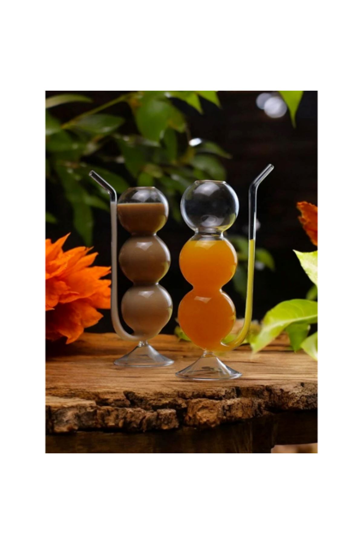 Pipetli Boğumlu Cam Bardak