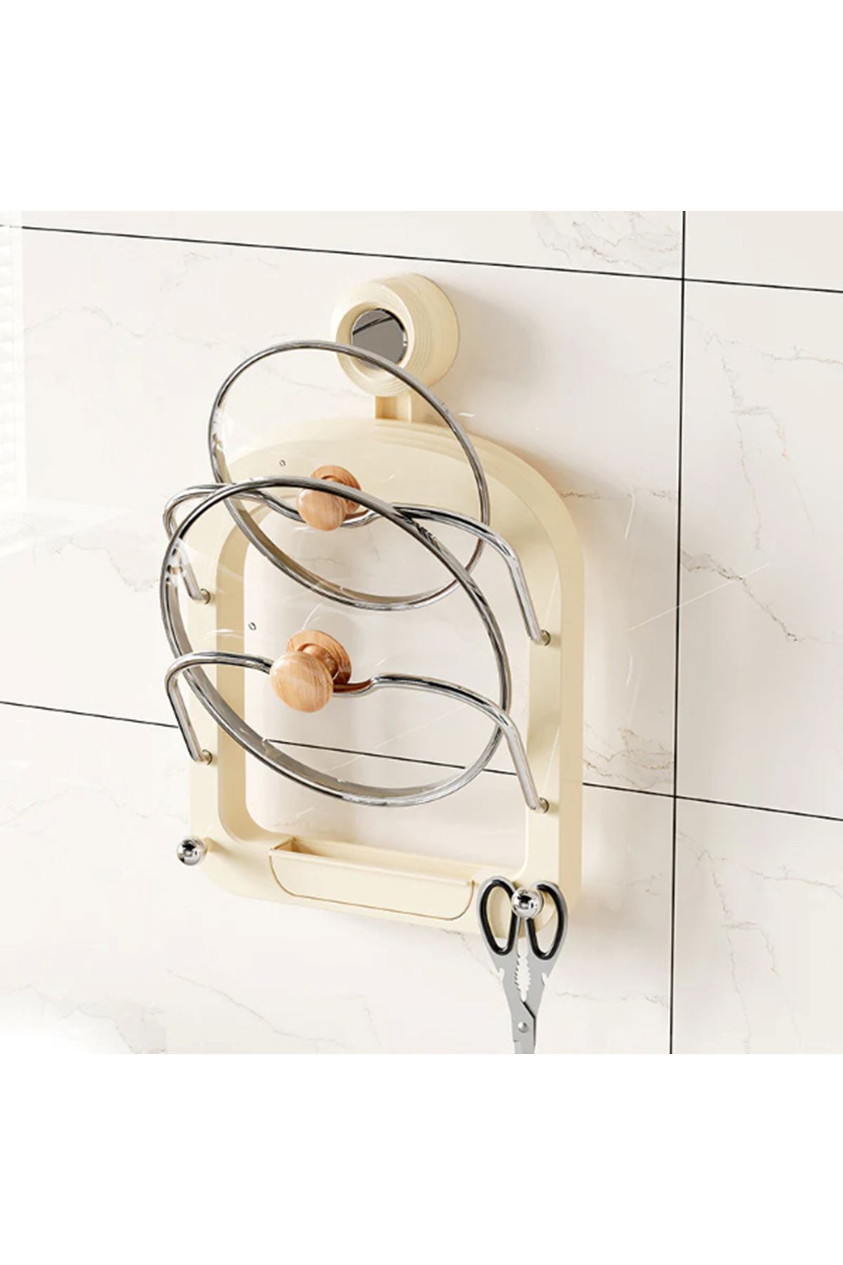 Mutfak Tava Tencere Kapak Tutucu Organizer Raf