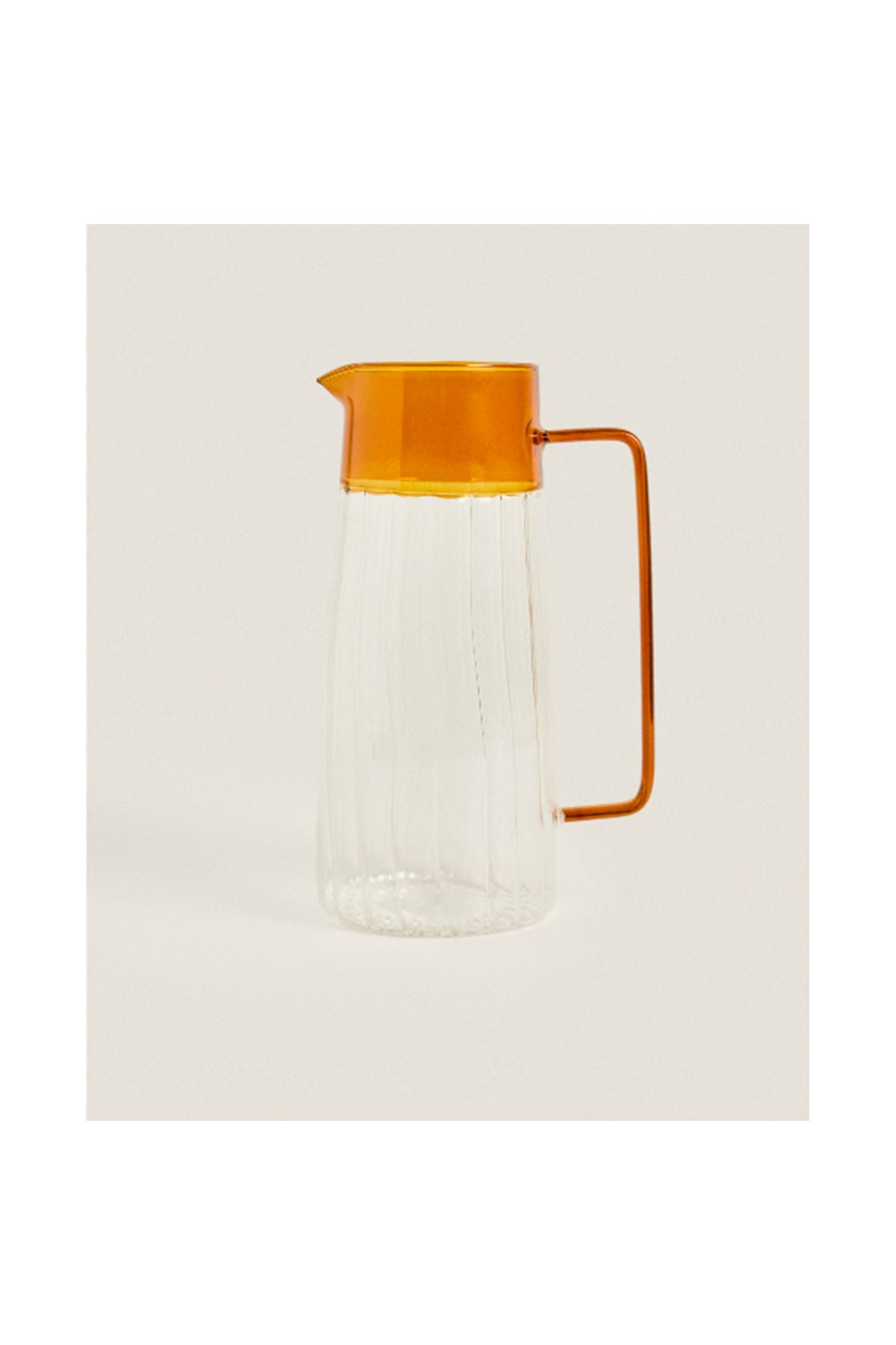 Turuncu Detaylı Cam Sürahi 1600 ml