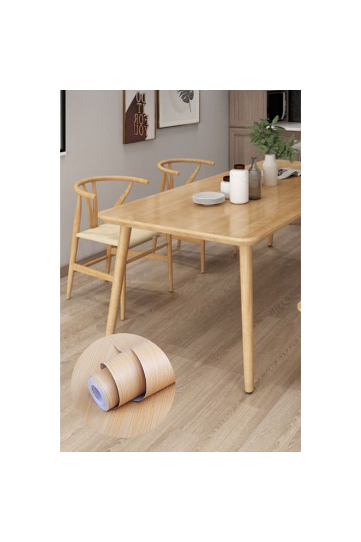 Ahşap Görünümlü Kendinden Yapışkanlı Kaplama Folyosu 5 Metre