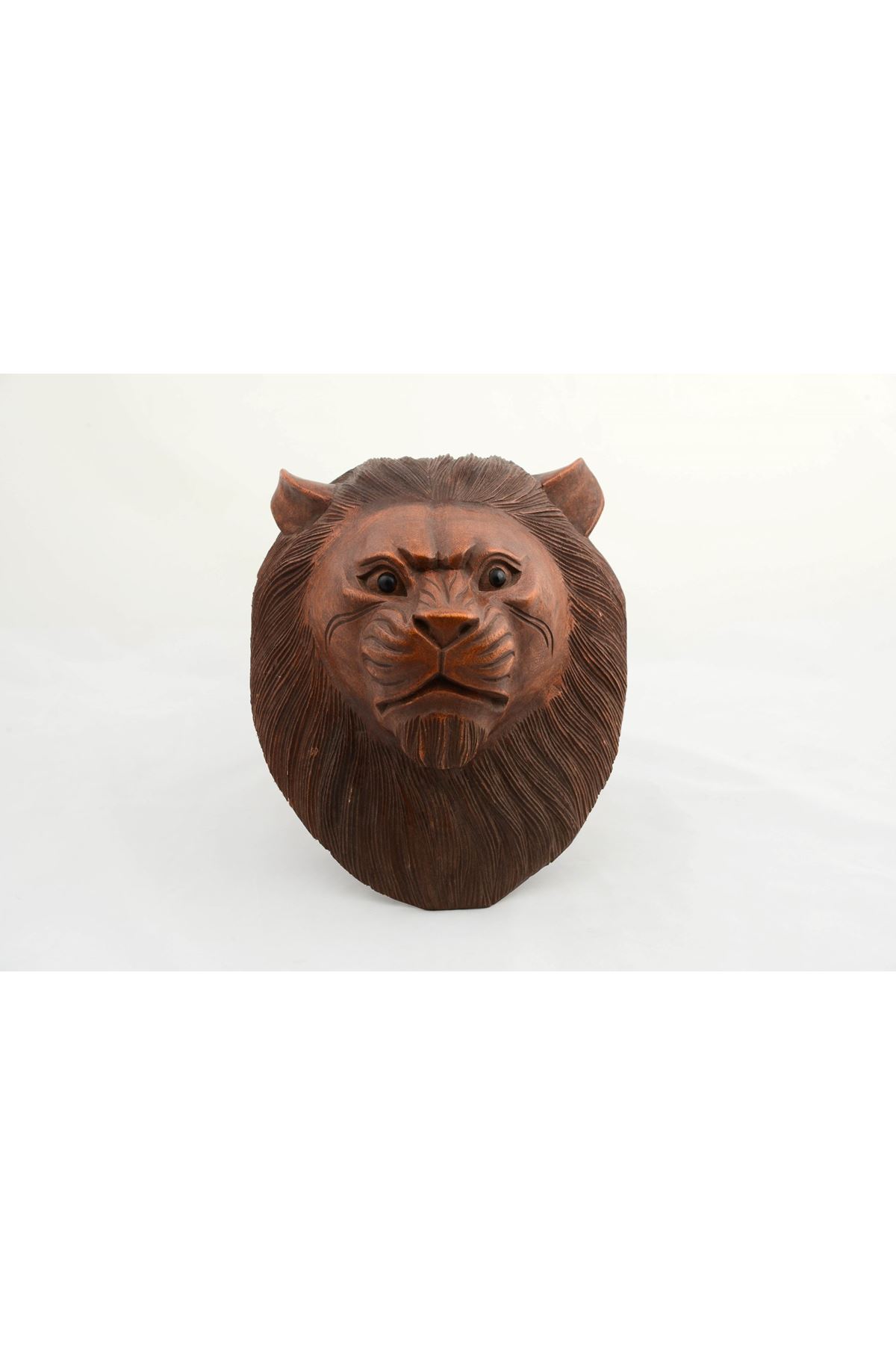 Maun Ağacı El Yapımı Dekoratif Aslan Büstü