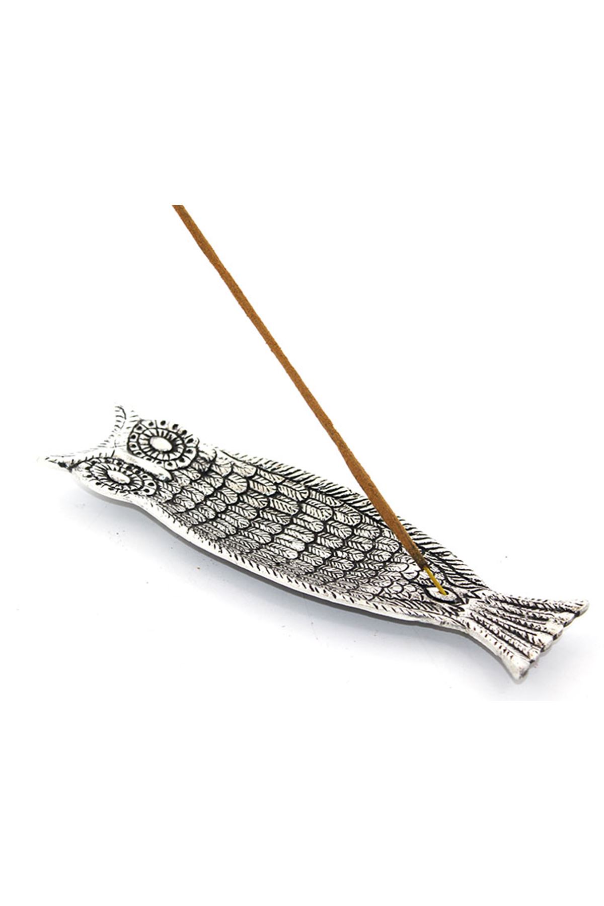 Metal Kayık Baykuş Tasarımı Tütsülük Model 1